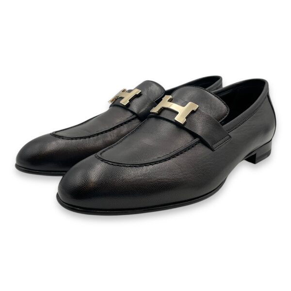 Paris 38.5 Black Loafers in Nappa, Palladium hardware - Image 3