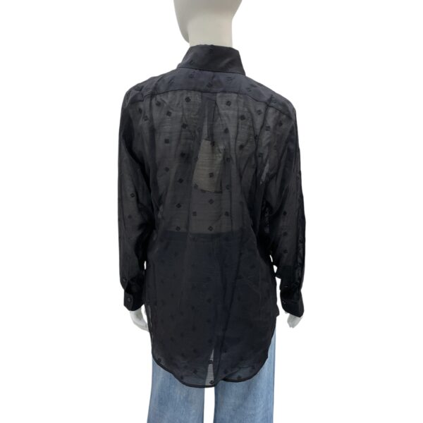 FF Micro Logo 36 Black Long-Sleeved Shirt in SIlk, Wool - Image 3