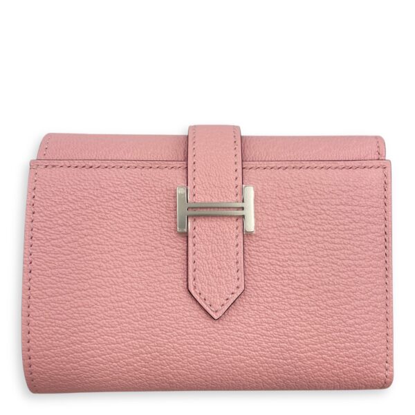 Bearn Rose Sakura Wallet in Chevre Mysore, Palladium hardware