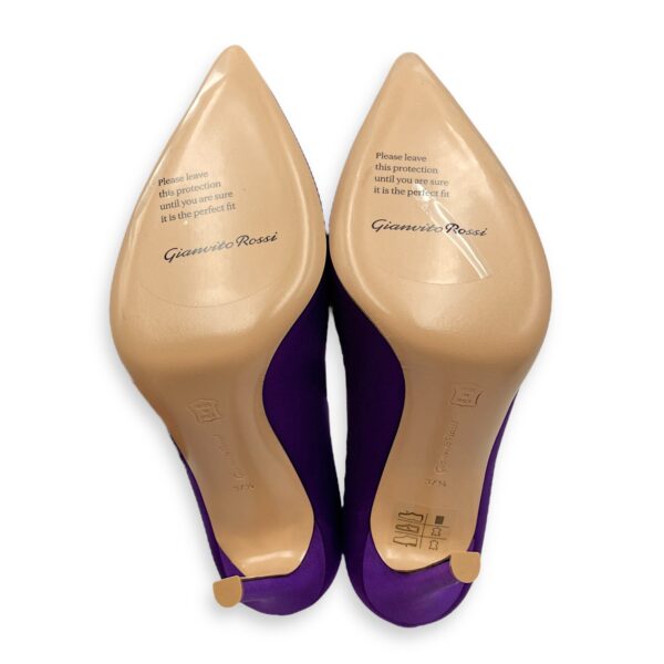 Satin 37.5 Purple Pumps in Satin - Image 5