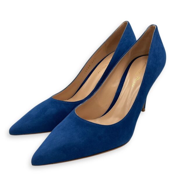 Suede 37.5 Royal Blue Pumps - Image 3