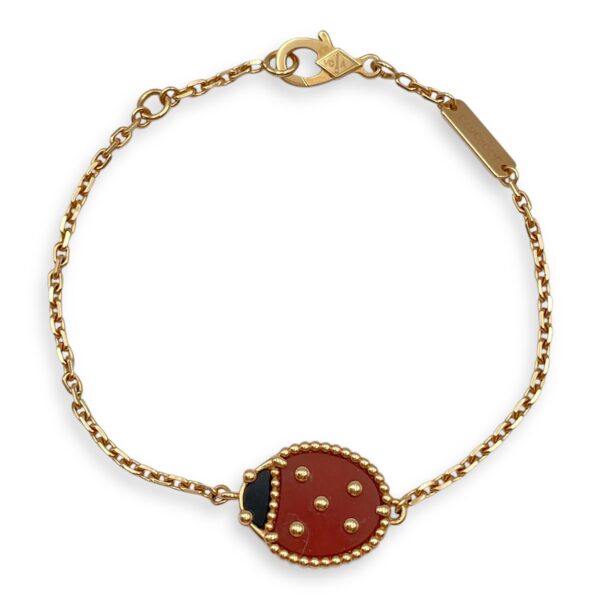 Lucky Spring, Closed Wing Ladybug Bracelet in Rose Gold Hardware - Image 3