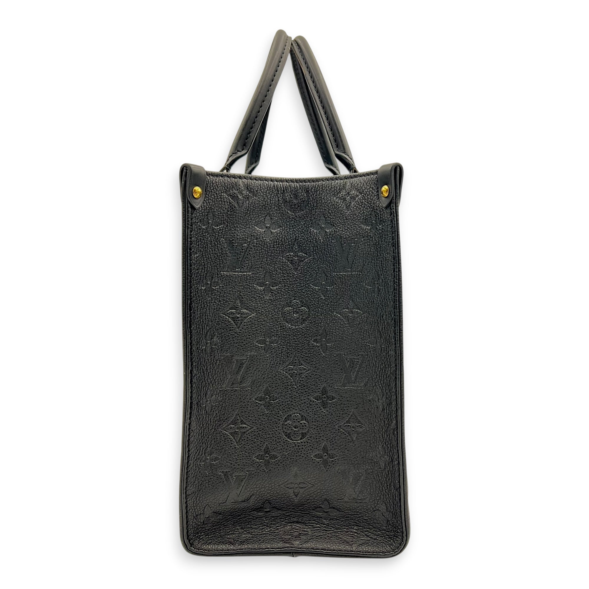 OnTheGo Tote Bag Black in Empreinte Leather, Gold hardware - Image 4