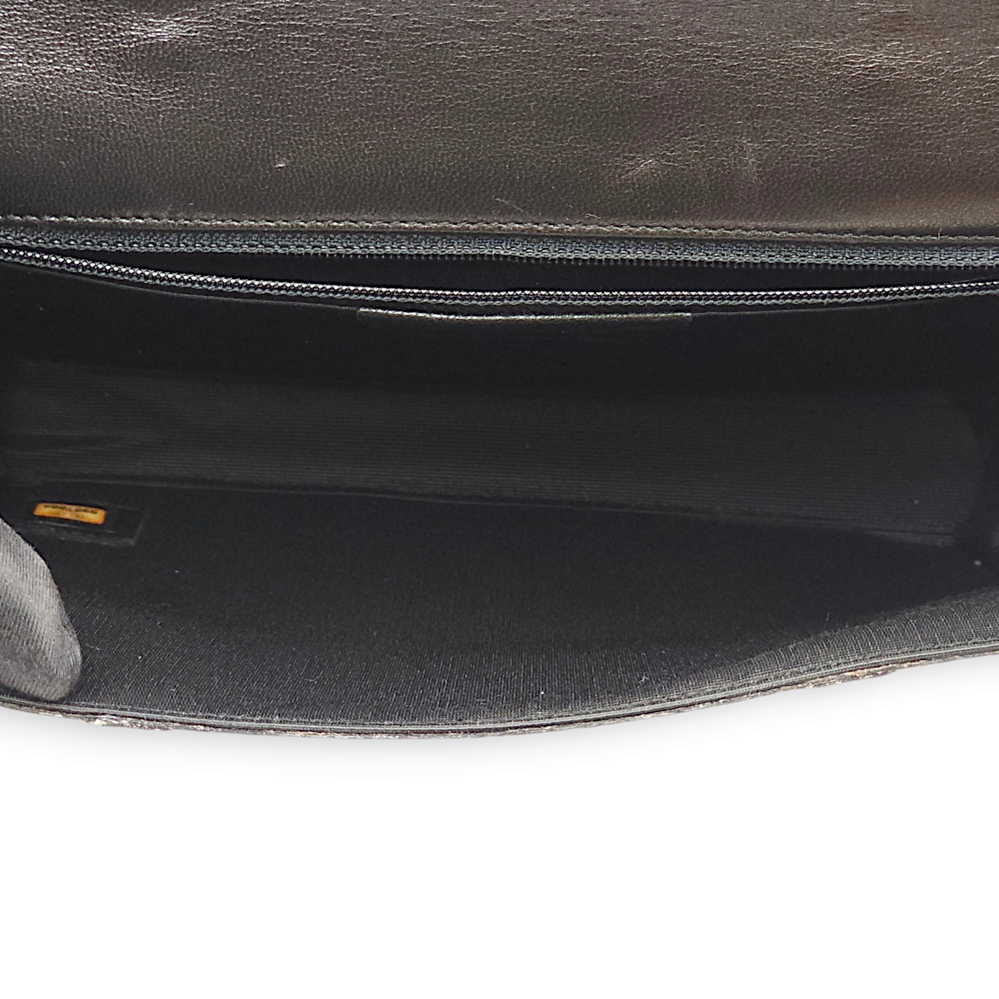 CC Flap Mini Multi-colour Top Handle Bag in Python Leather, Brushed Palladium hardware - Image 7