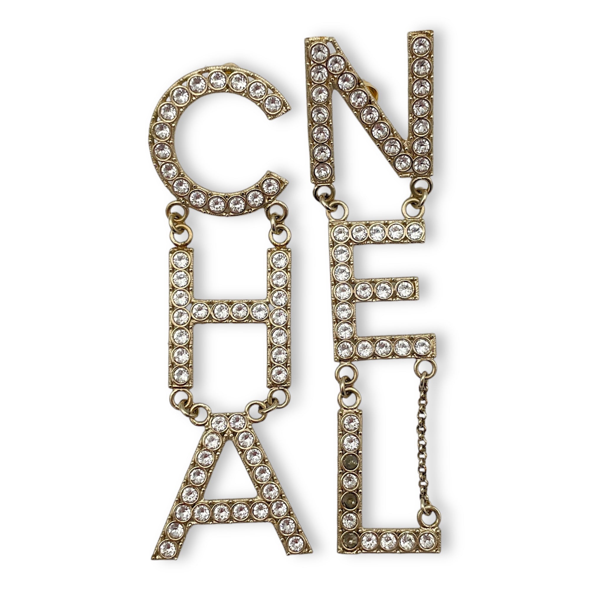 Gold Earrings in Chanel, Light Gold hardware