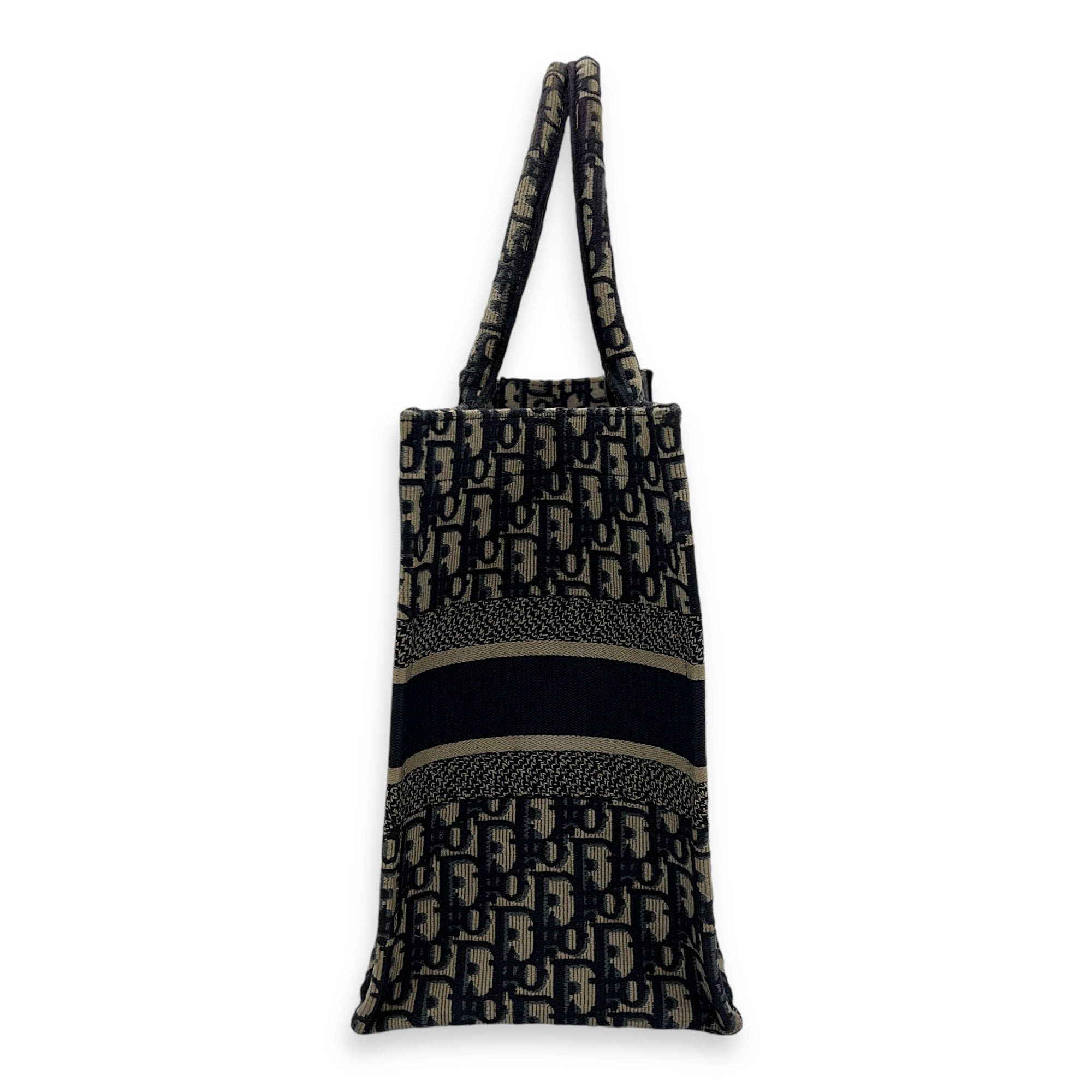 Book Tote Top Handle Bag Medium Blue in Jacquard - Image 4