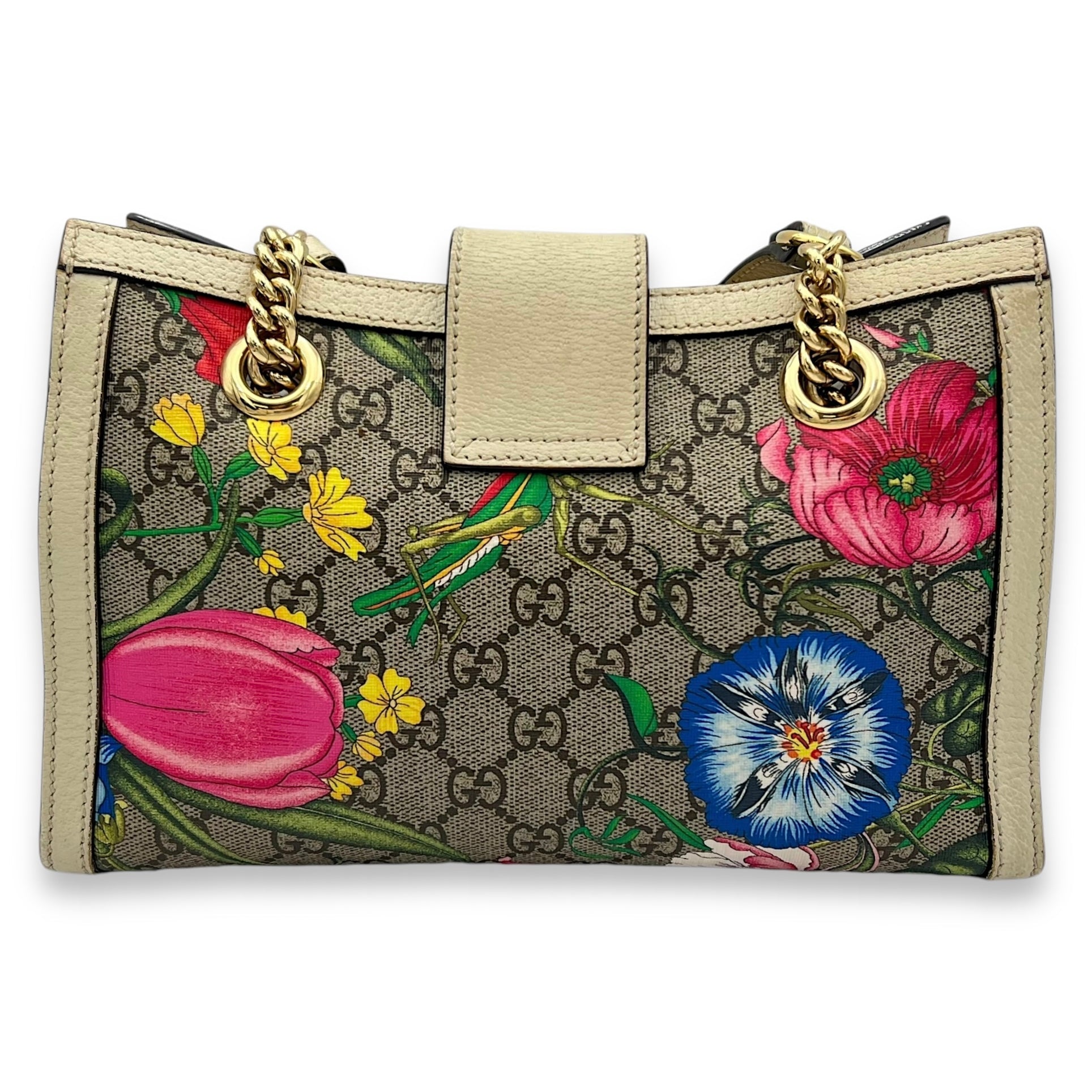 GG Supreme Top Handle Bag Small Beige in Canvas, Gold hardware - Image 3