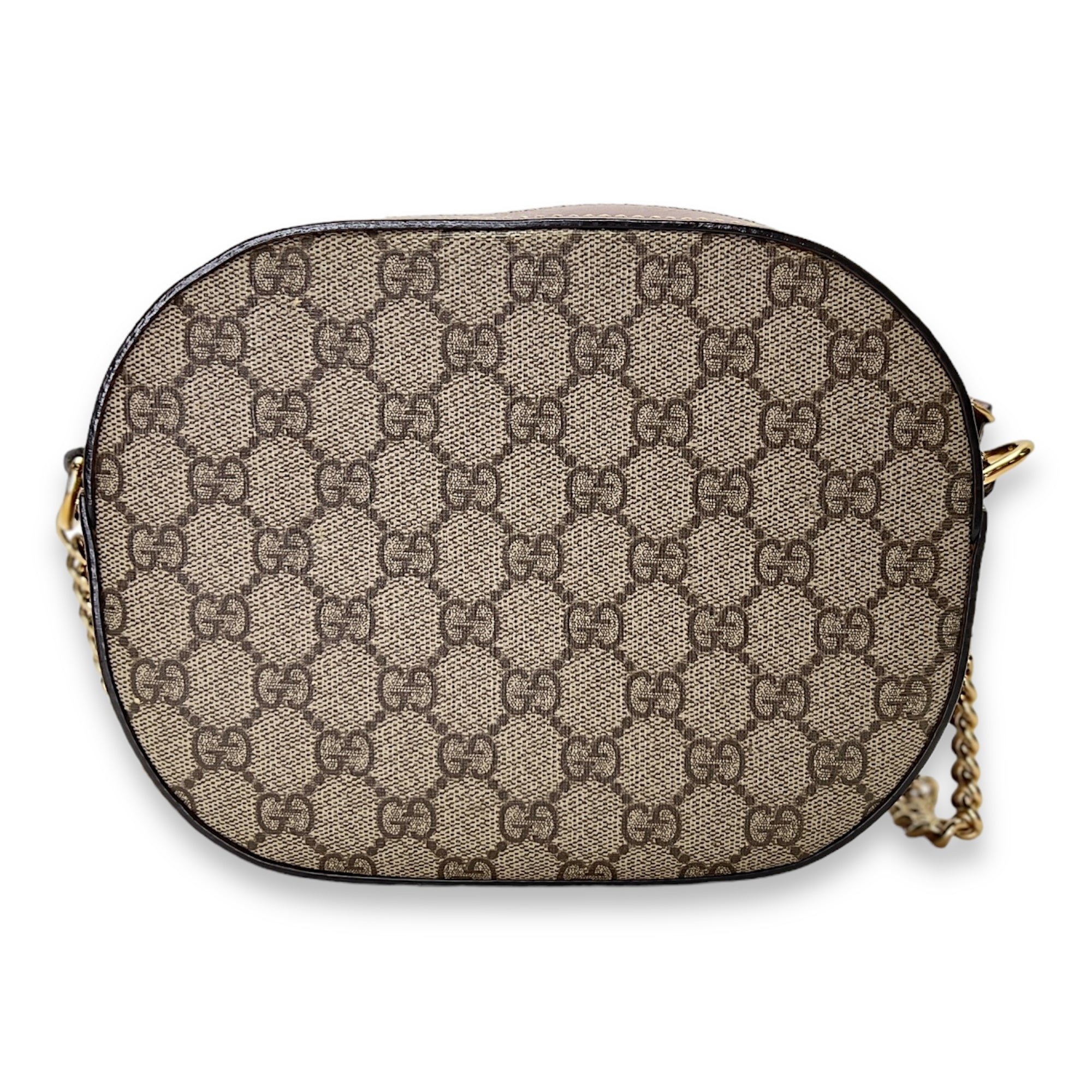 GG supreme Crossbody Bag Brown in Coated Canvas , Gold Hardware - Image 3