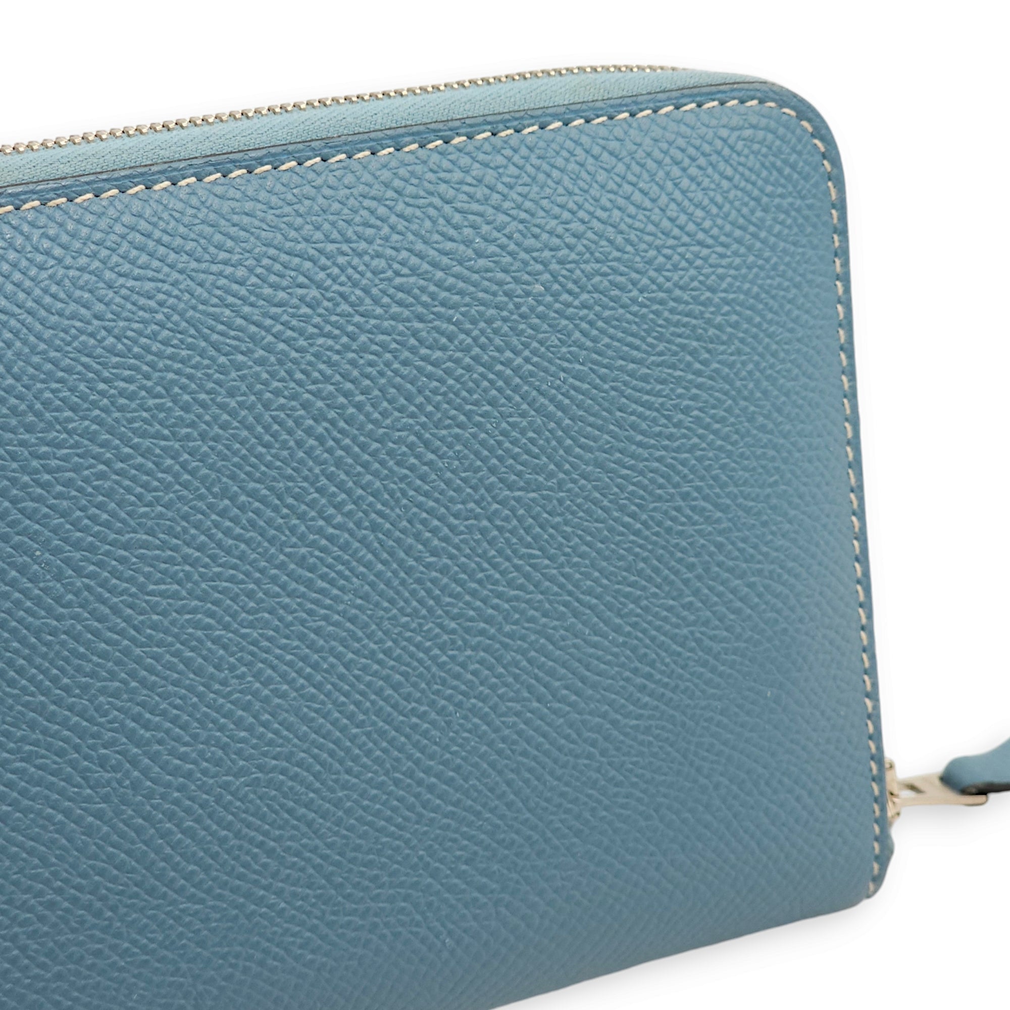 Azap Blue Jean Wallet in Epsom, Palladium hardware - Image 7