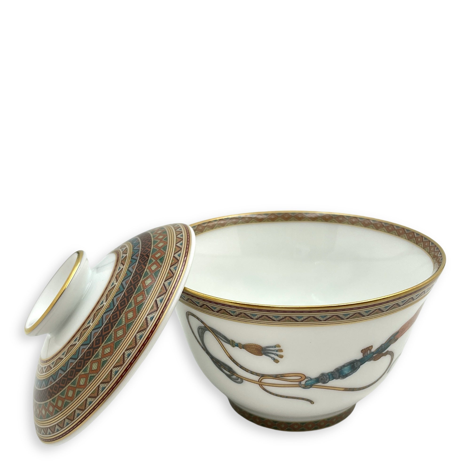 Cheval d’Orient tea cup with lid and saucer Large MultiColor Tableware - Image 7