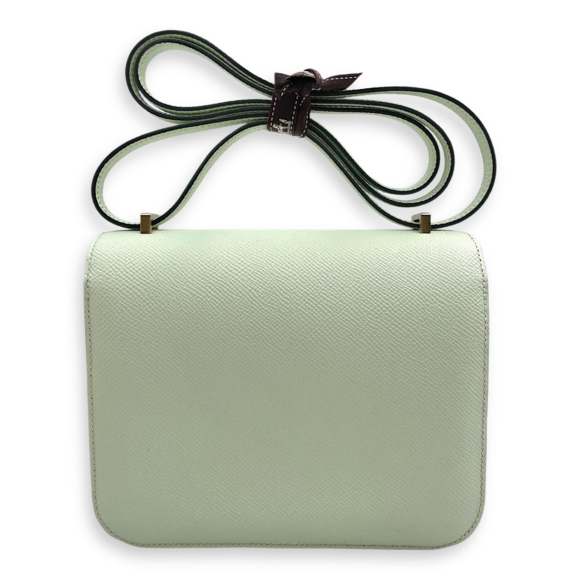 Constance Mirror 18 Vert Fizz in Epsom, Permabrass hardware - Image 3