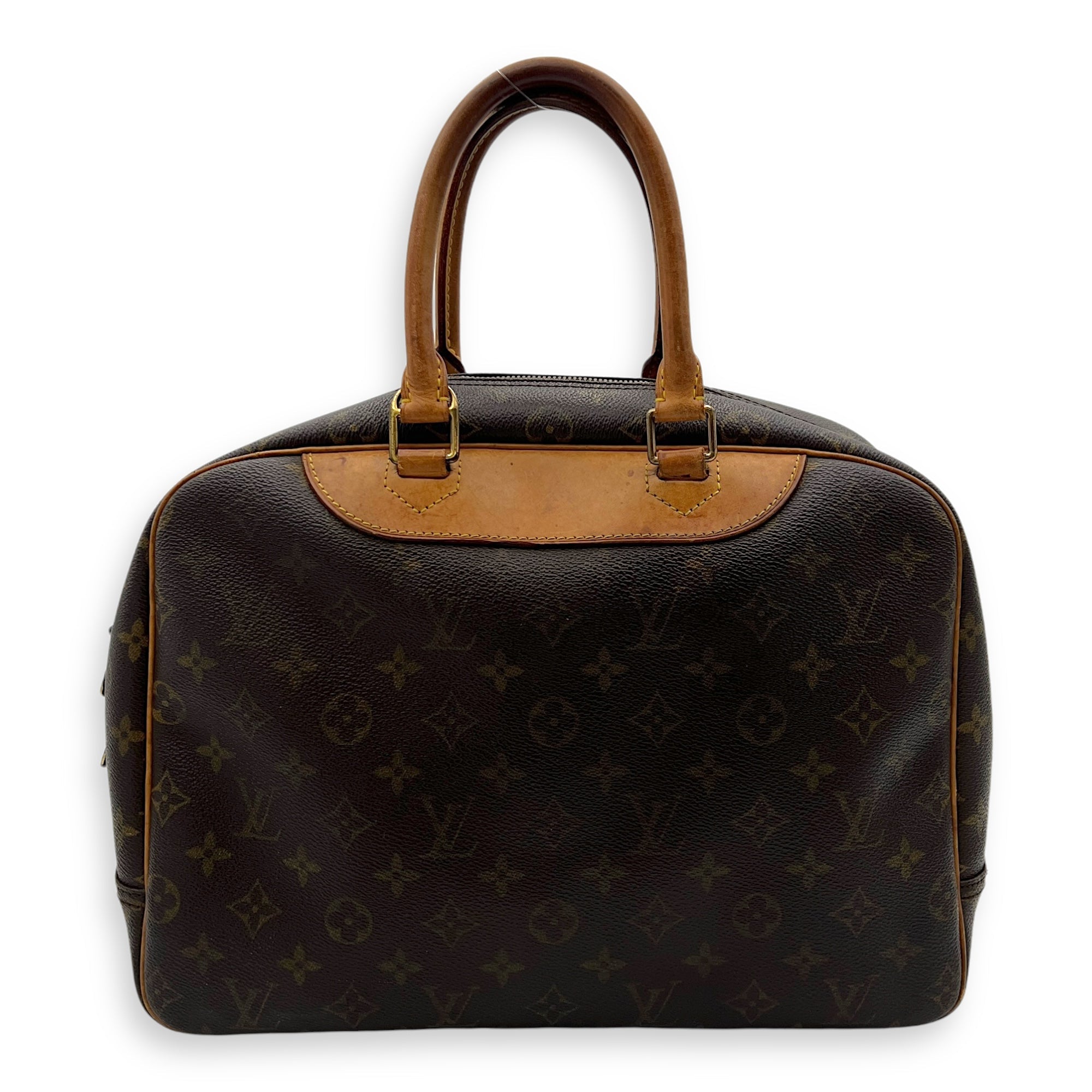 Deauville Top Handle Bag Brown in Monogram Coated Canvas, Gold hardware - Image 3