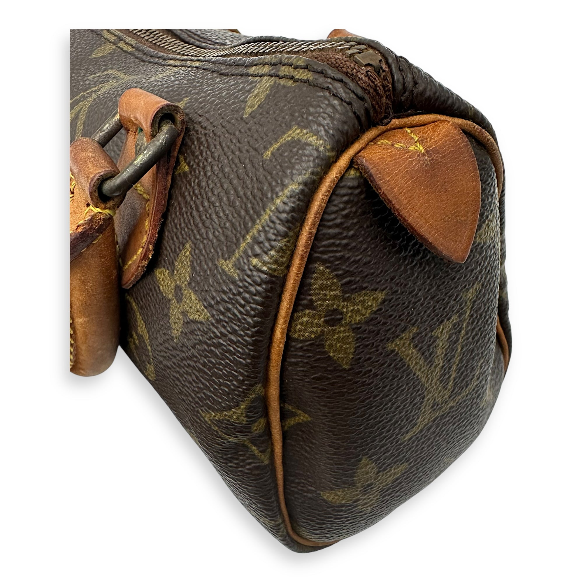 Speedy Top Handle Bag Brown in Monogram Coated Canvas, Gold hardware - Image 15