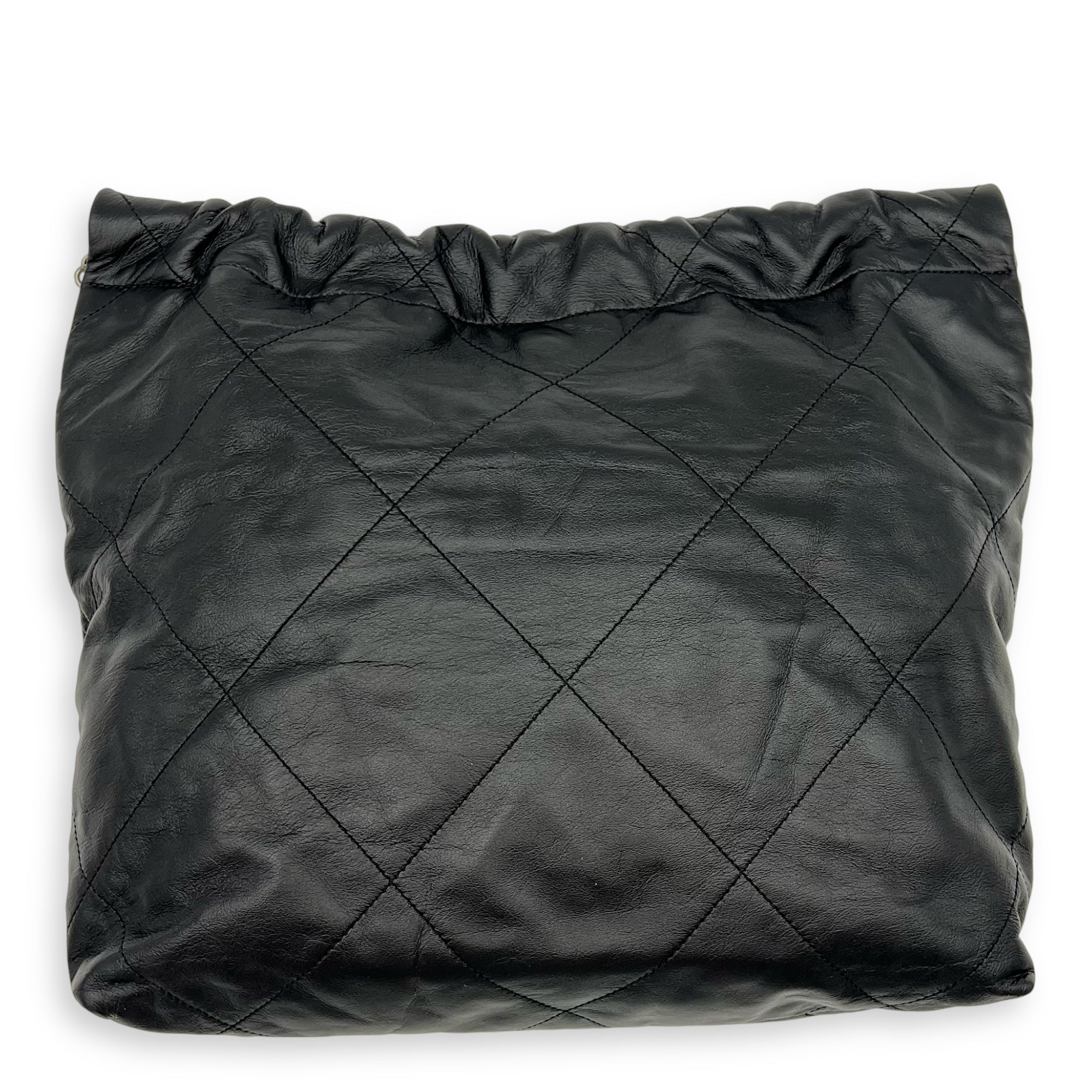 22 Tote Shoulder Bag Small Black in Calfskin, Silver hardware - Image 3