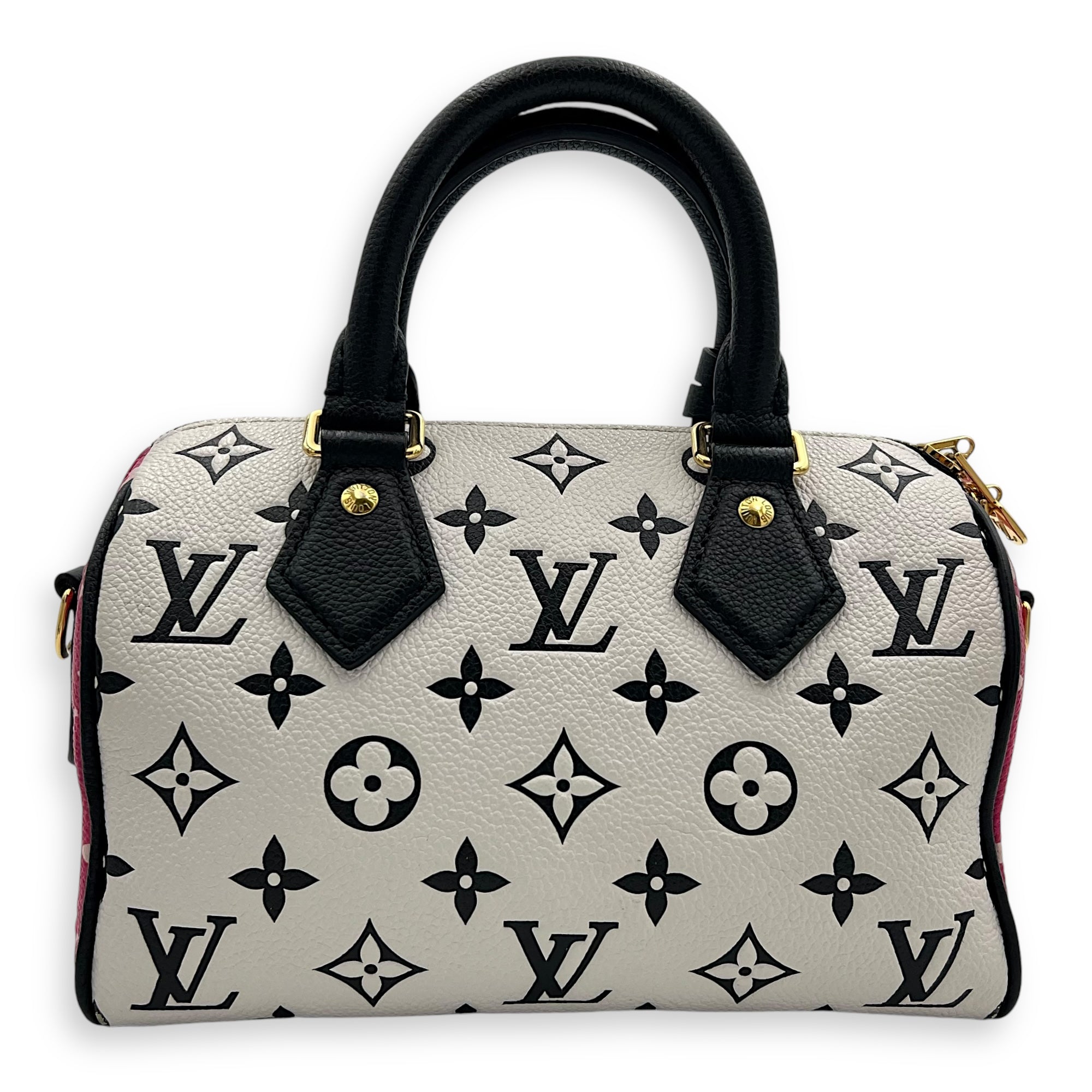 Speedy Top Handle Bag Multi-colour in Calfskin, Gold hardware - Image 3