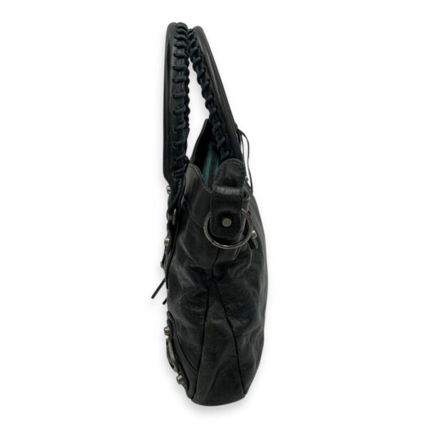 First Green Top Handle Bag in Calfskin, Silver hardware - Image 4