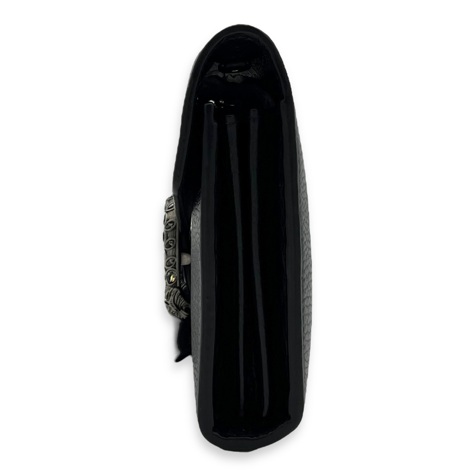 Dionysus Wallet On Chain Black in Calfskin, Silver hardware - Image 4