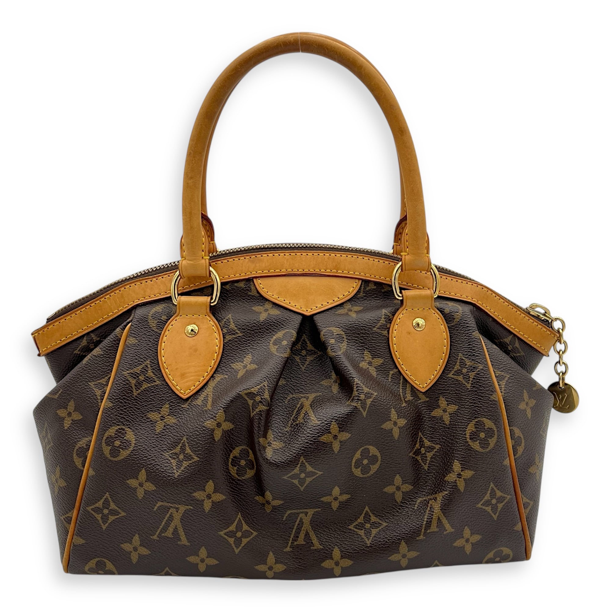 Tivoli Shoulder Bag PM Brown in Monogram Coated Canvas, Gold hardware - Image 3