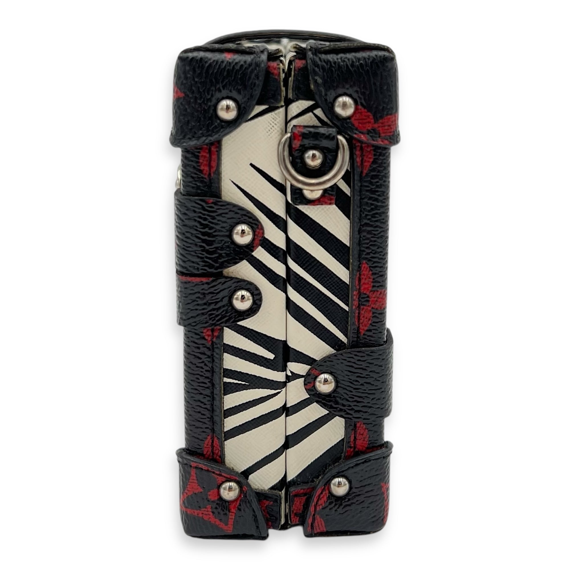 Trunk Shoulder Bag Palm Nour Cruise in Monogram Coated Canvas, Silver hardware - Image 5