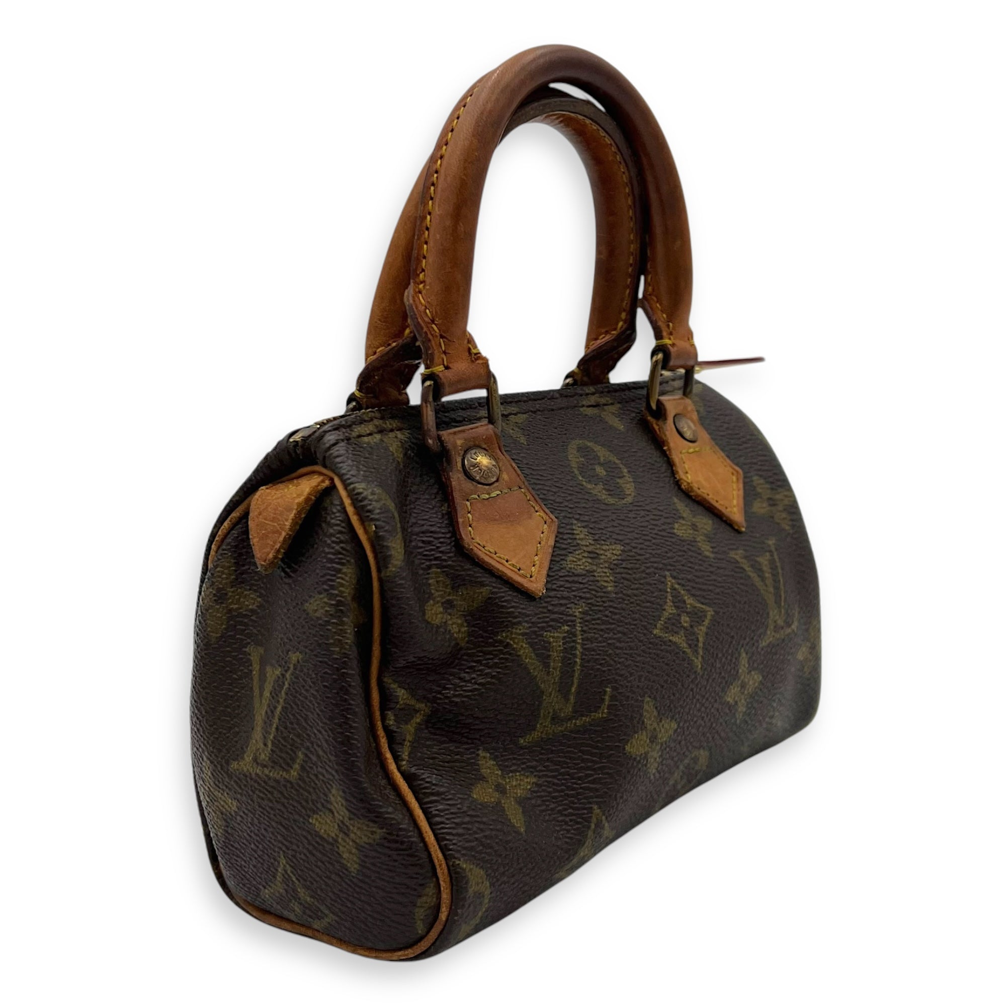 Speedy Crossbody Bag Nano Brown in Monogram Coated Canvas, Gold hardware - Image 5