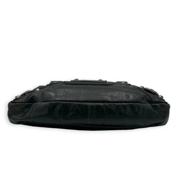 First Green Top Handle Bag in Calfskin, Silver hardware - Image 6
