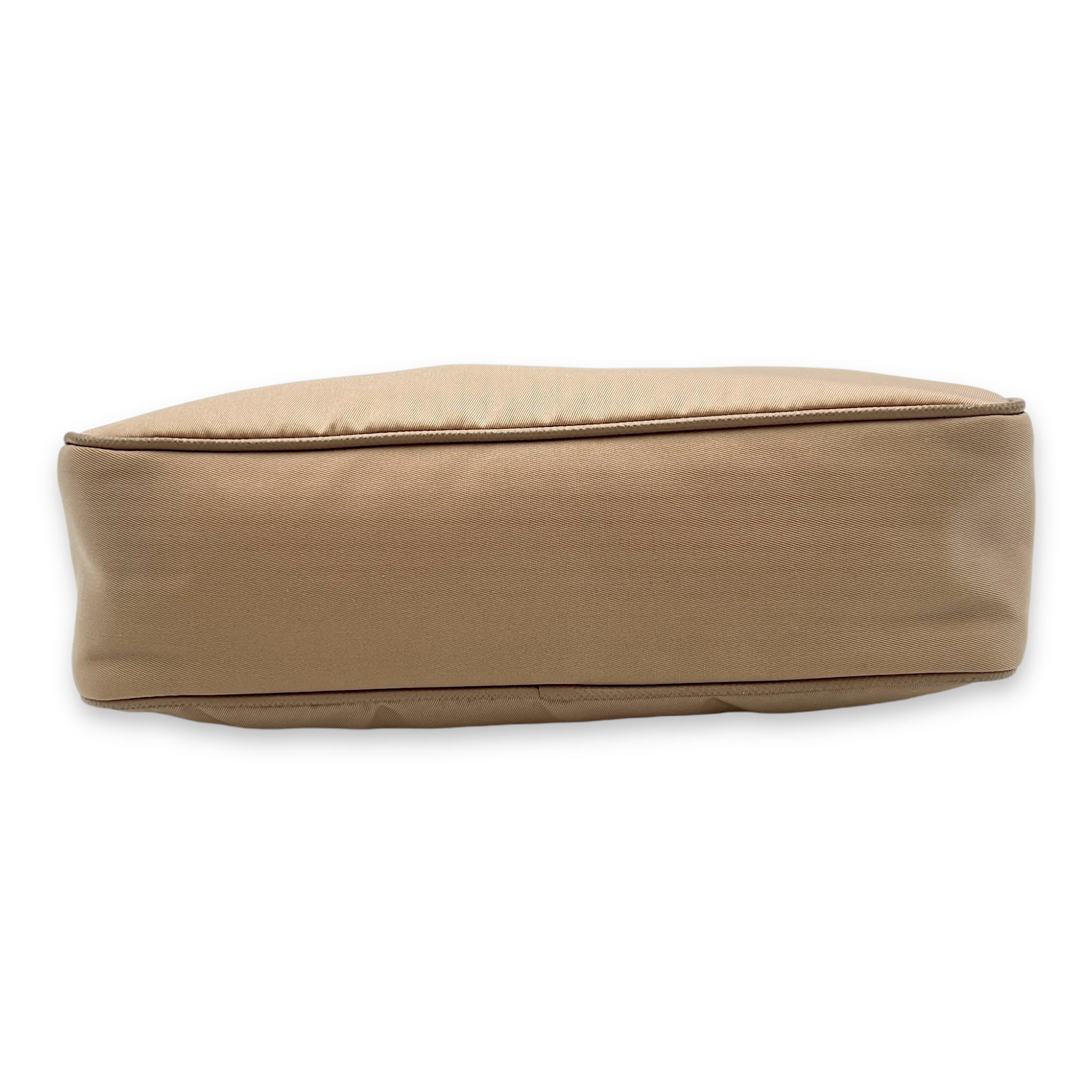 Re-Edition 2005 Beige Crossbody Bag in Re-Nylon, Silver hardware - Image 6