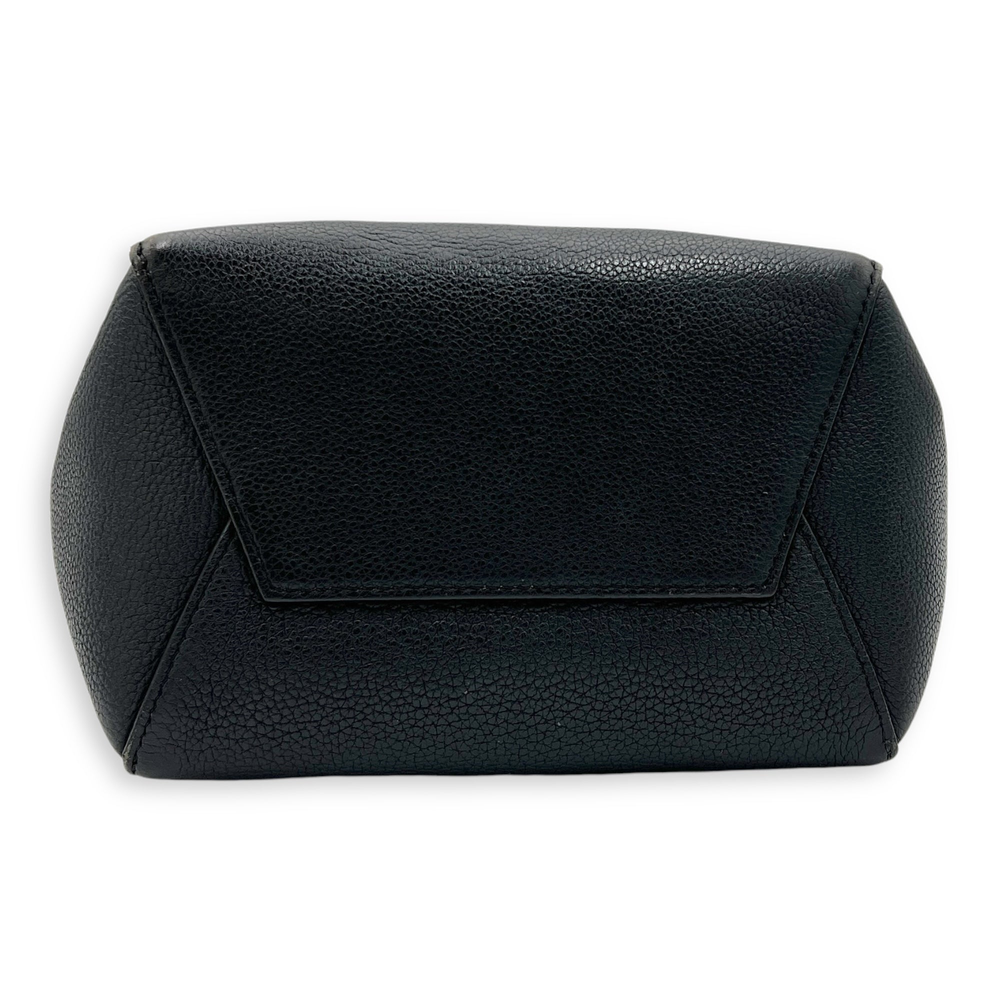 Sangle Small Black Bucket Bag in Calfskin, Gold hardware - Image 6