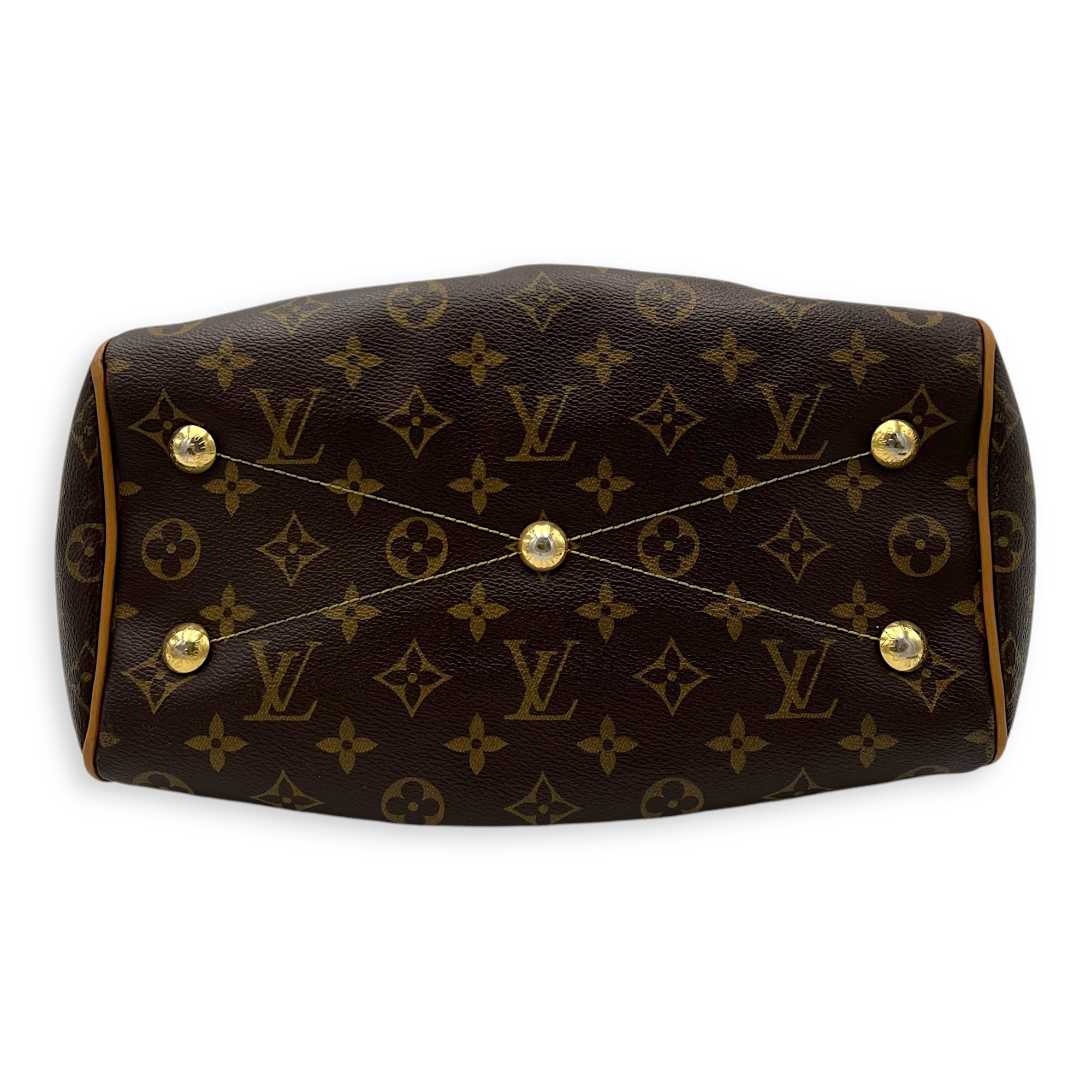 Tivoli Top Handle Bag Small Brown in Monogram Coated Canvas, Gold hardware - Image 6