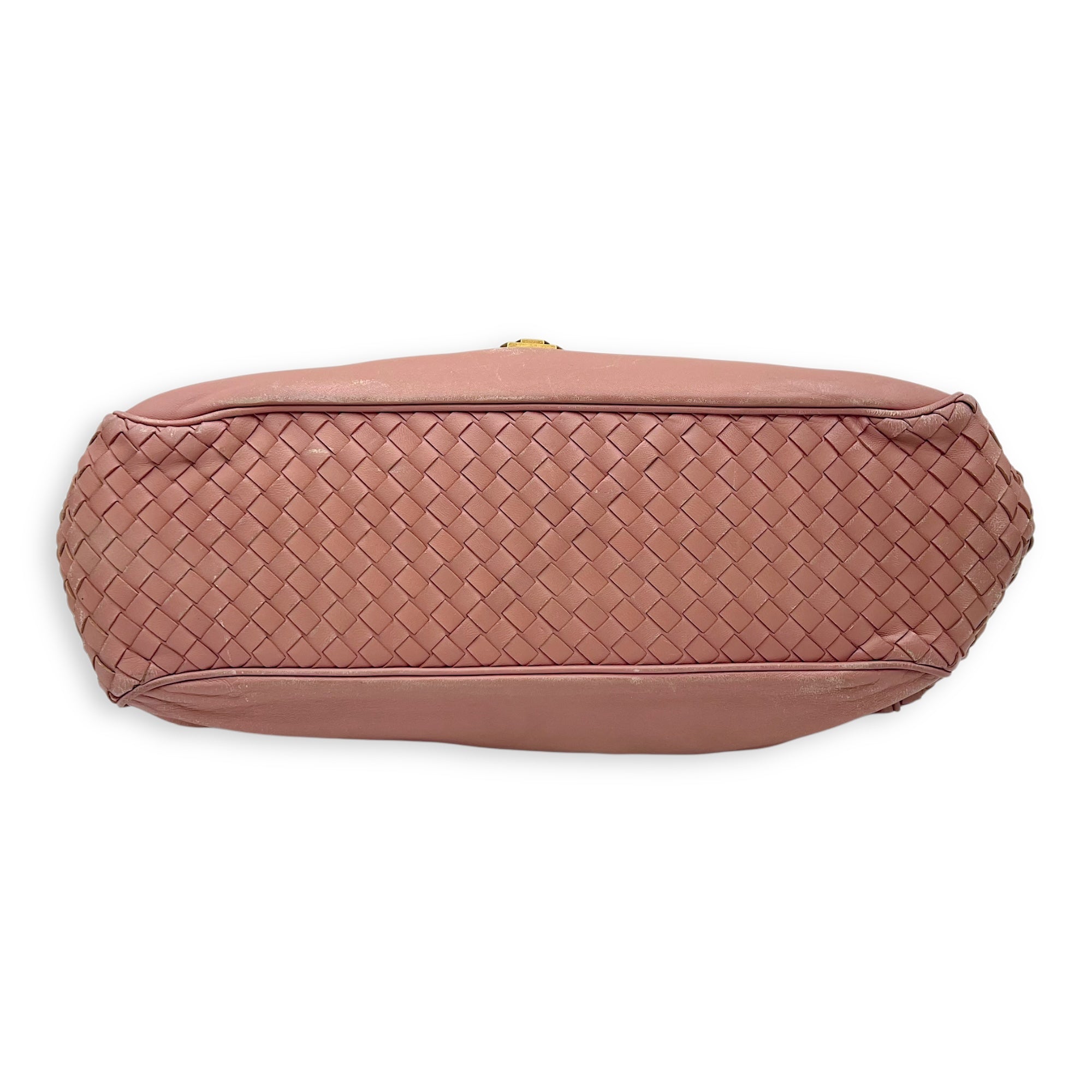 Vintage Flap Shoulder Bag Pink in Calfskin, Gold hardware - Image 6