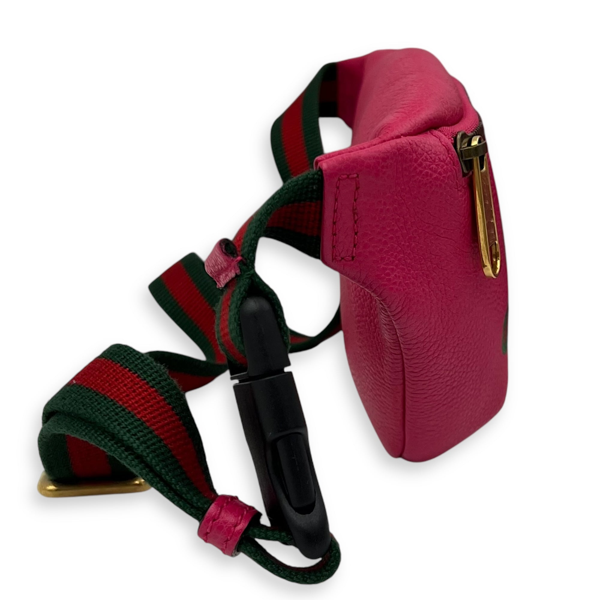 Logo Belt Bag Pink in Calfskin, Gold hardware - Image 6