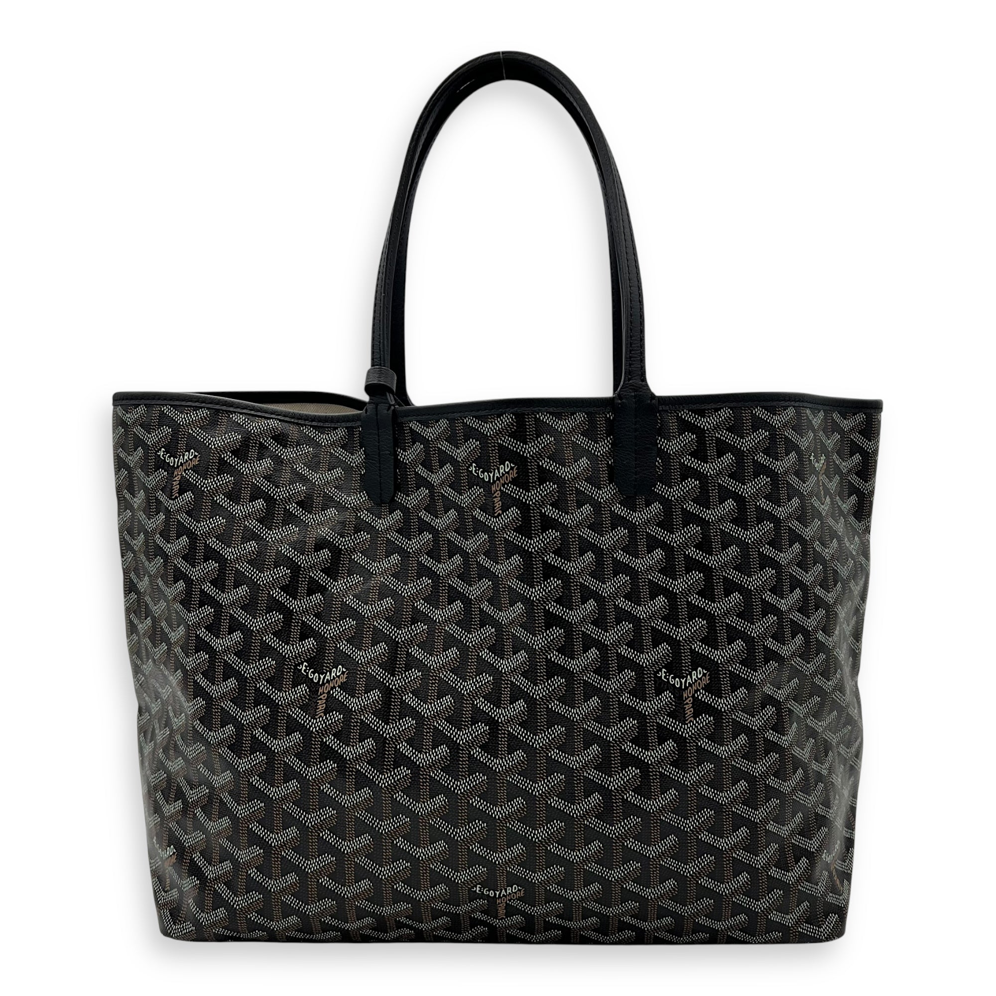 Saint Louis Tote Bag PM Black in Coated Canvas, Silver hardware - Image 3