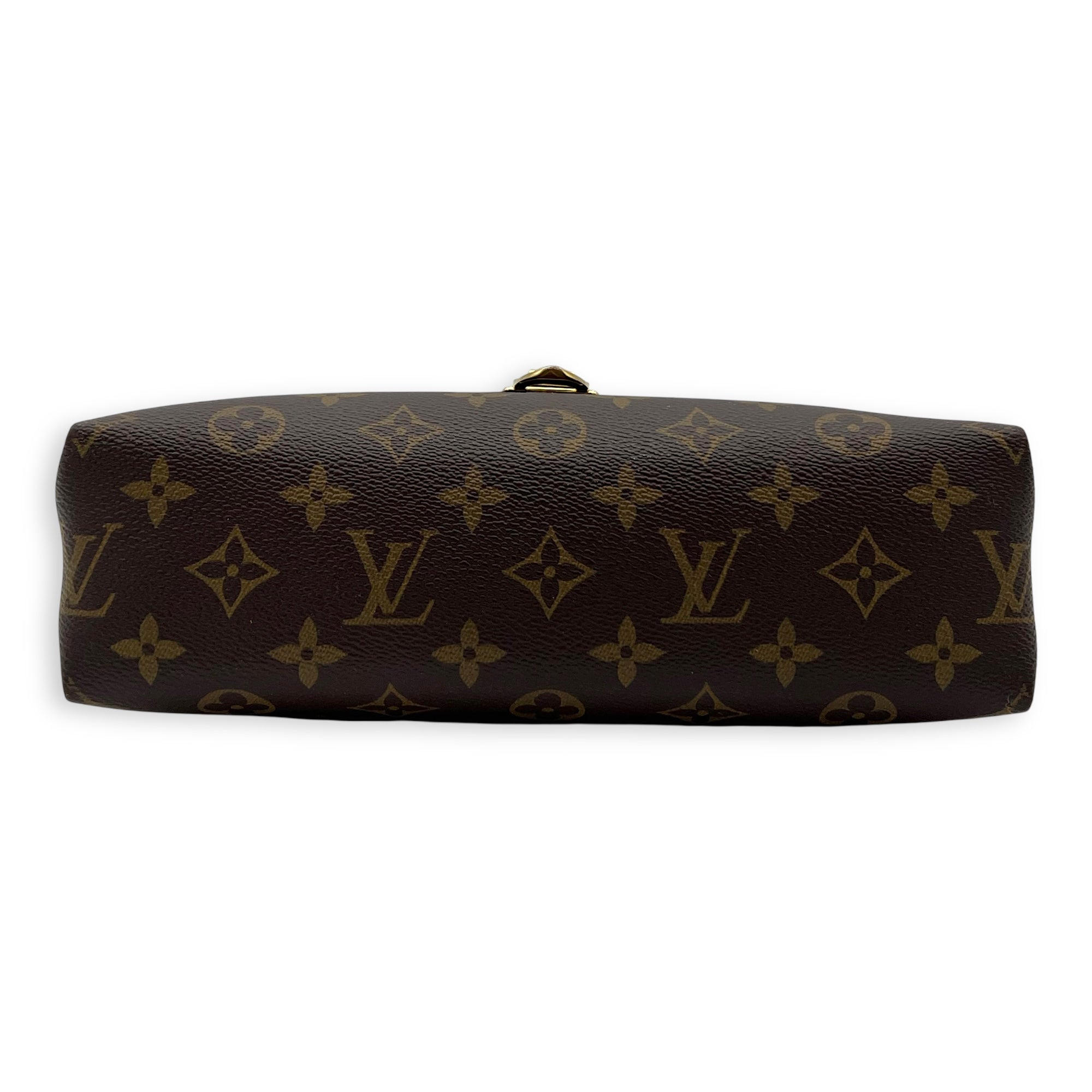 Saint Placide Crossbody Bag Brown in Monogram Coated Canvas, Gold hardware - Image 6