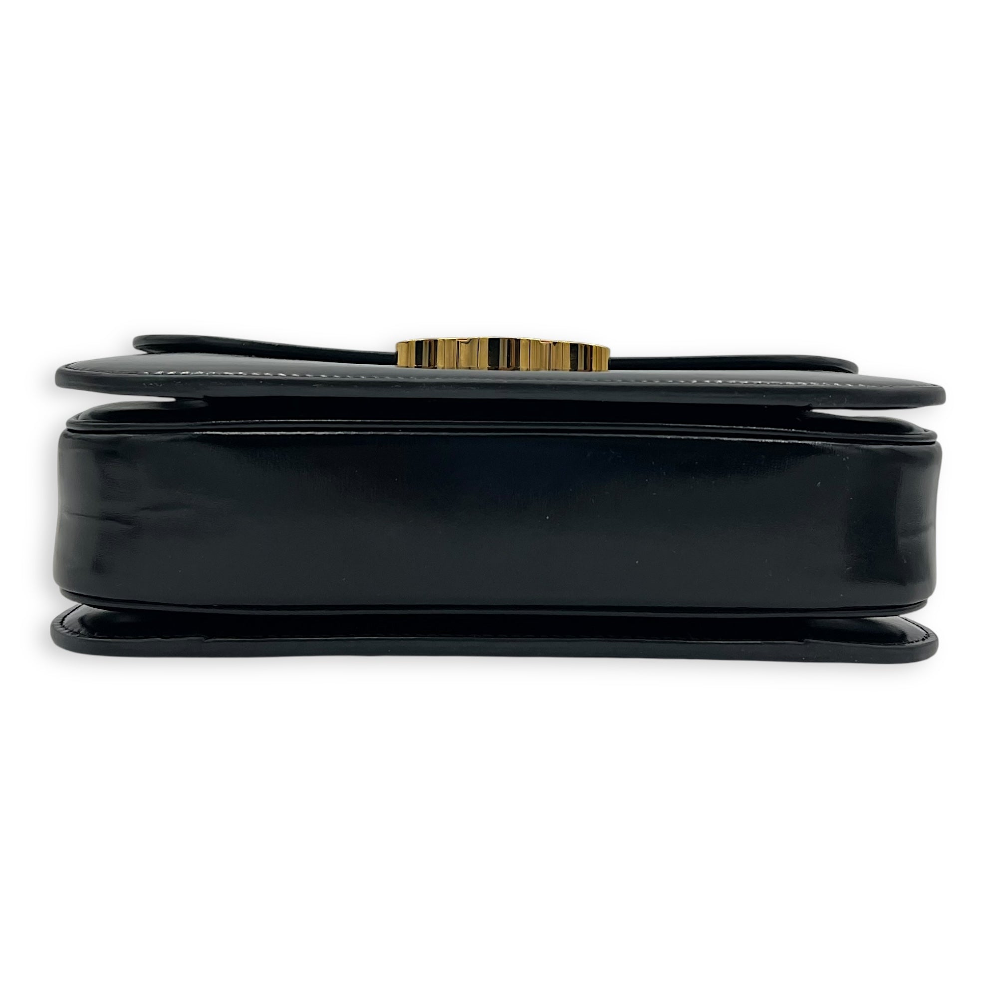Triomphe Classique Black Shoulder Bag in Calfskin, Gold hardware - Image 6