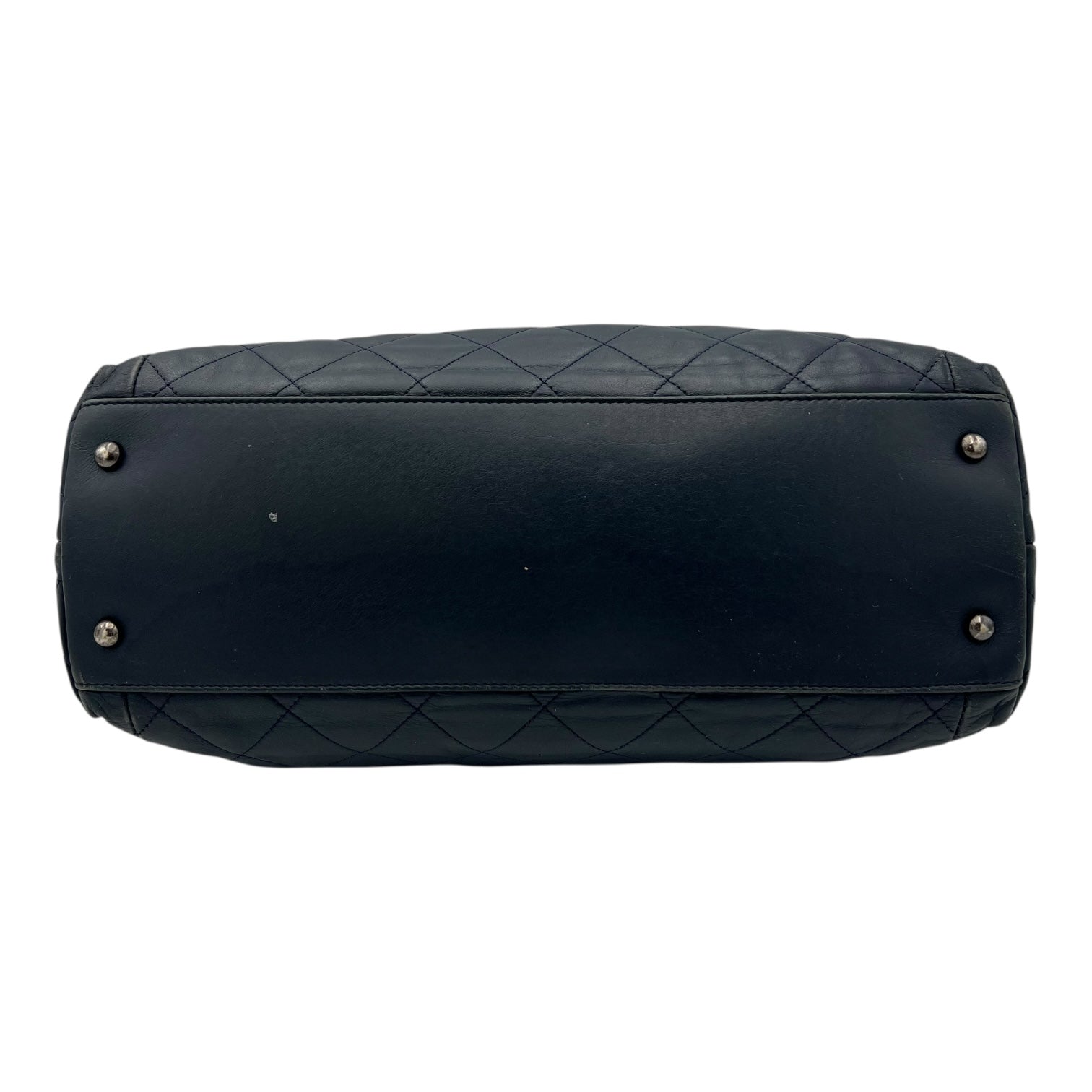 CC Shoulder Bag Blue in Calfskin, Ruthenium hardware - Image 6