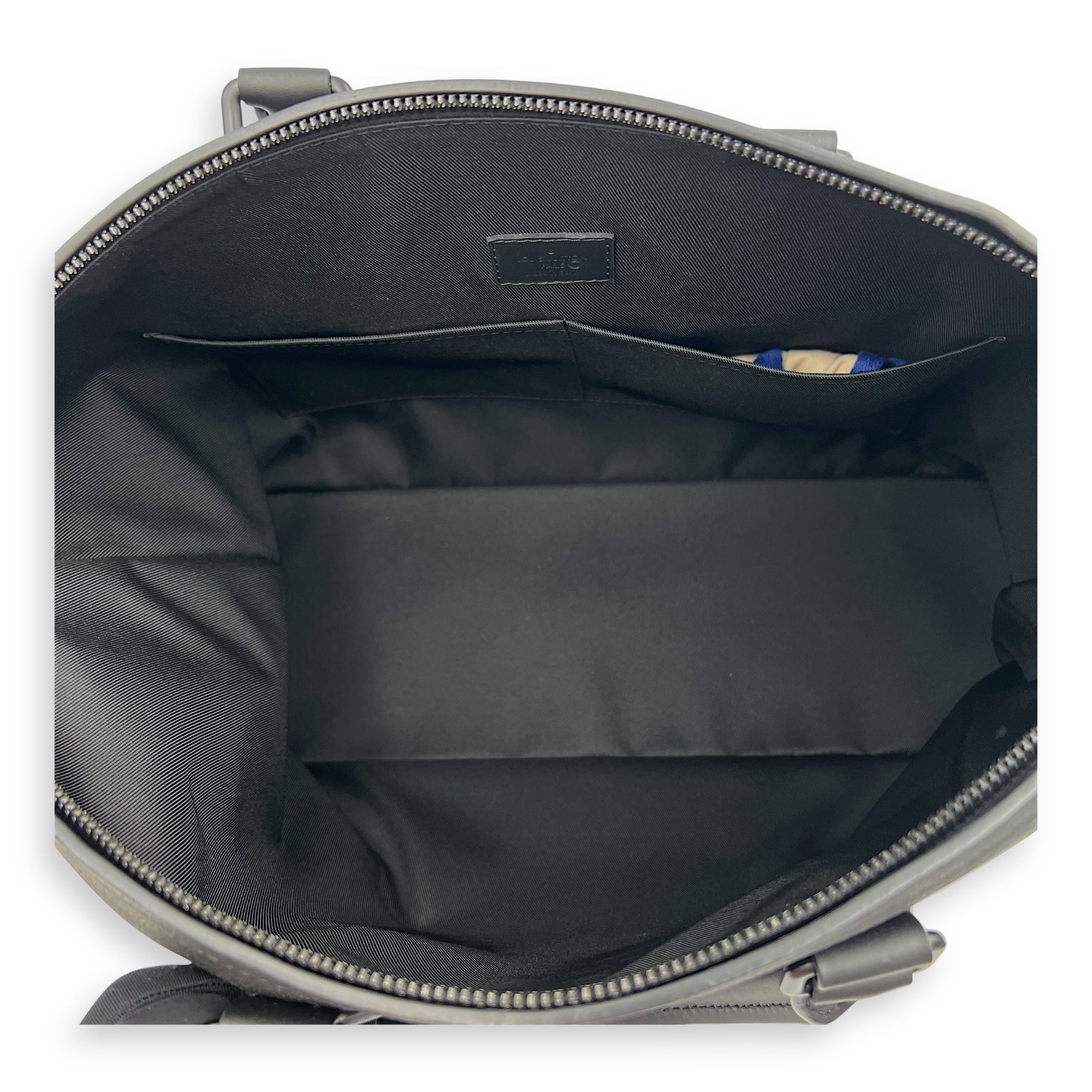 Lock It Black Top Handle Bag in Taurillon Leather, Lacquered Metal hardware - Image 4