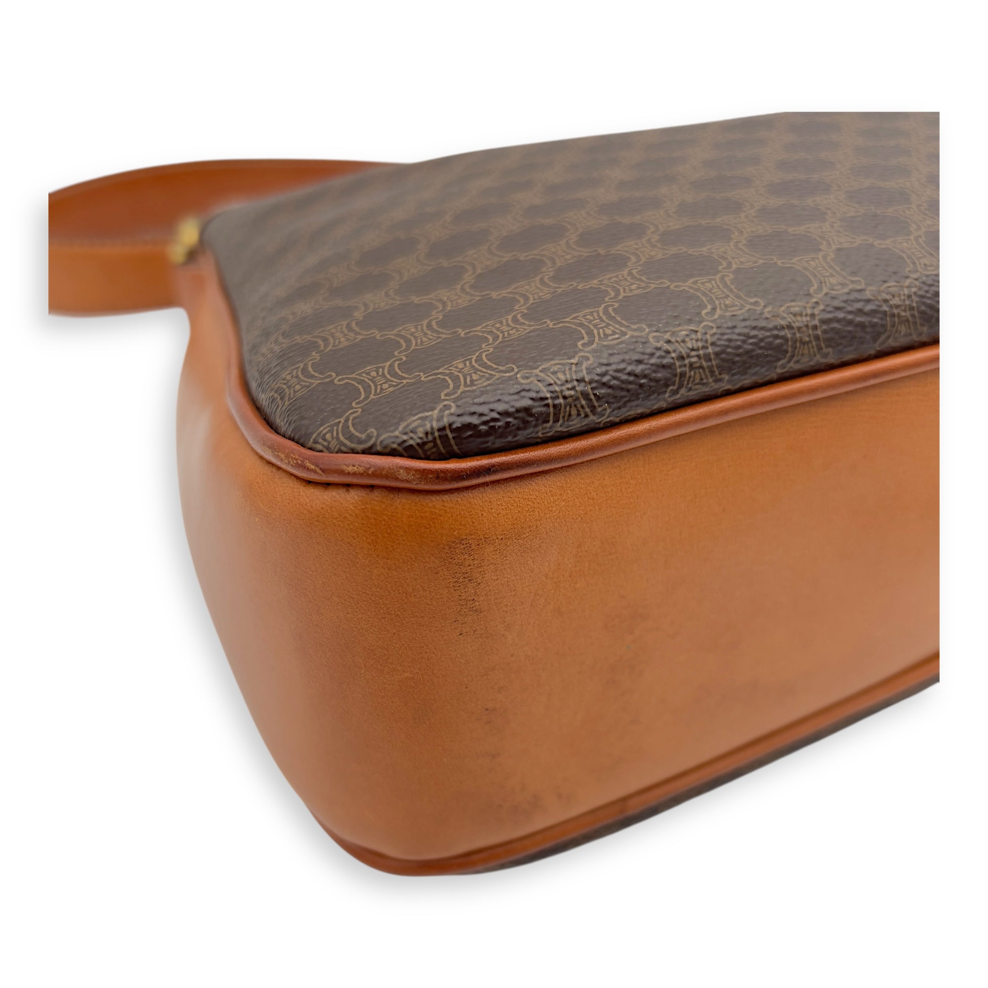 Vintage Macadam Shoulder Bag Brown in Coated Canvas, Gold hardware - Image 6