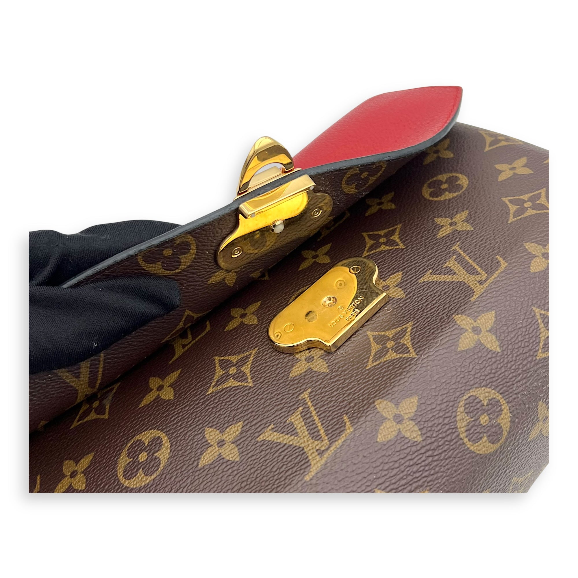 Saint Placide Crossbody Bag Brown in Monogram Coated Canvas, Gold hardware - Image 8