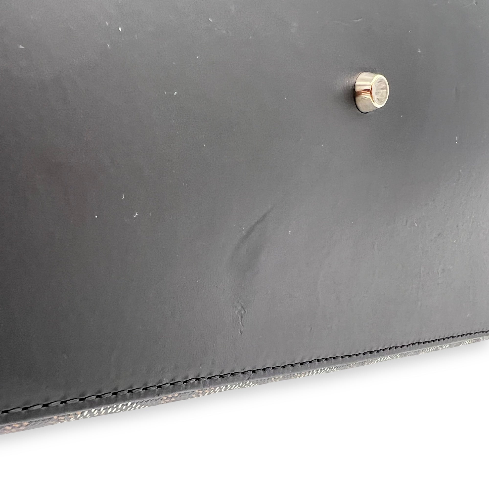 Vendome Top Handle Bag Black in Coated Canvas, Silver hardware - Image 8