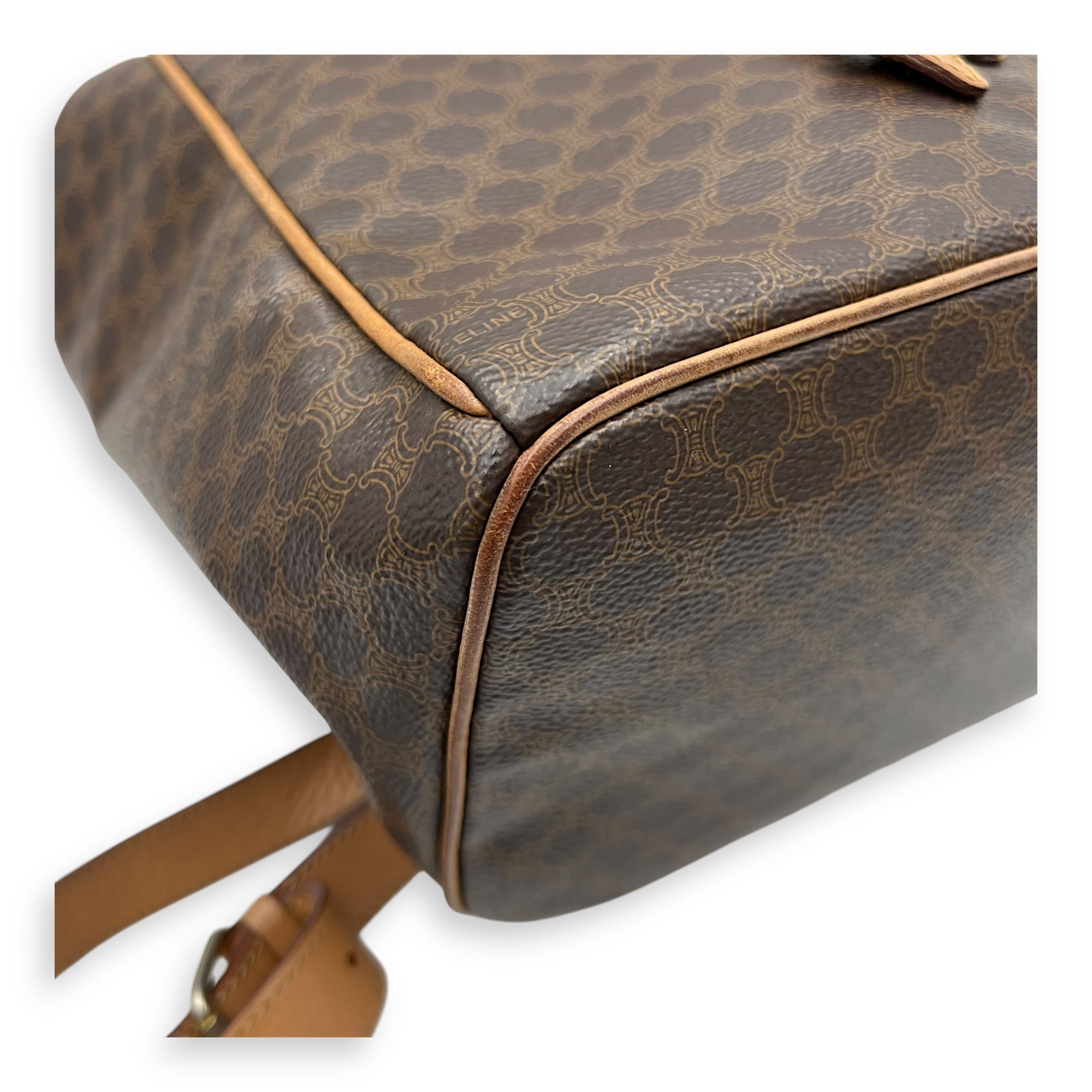 Macadam Backpack Brown in Coated Canvas, Gold hardware - Image 7