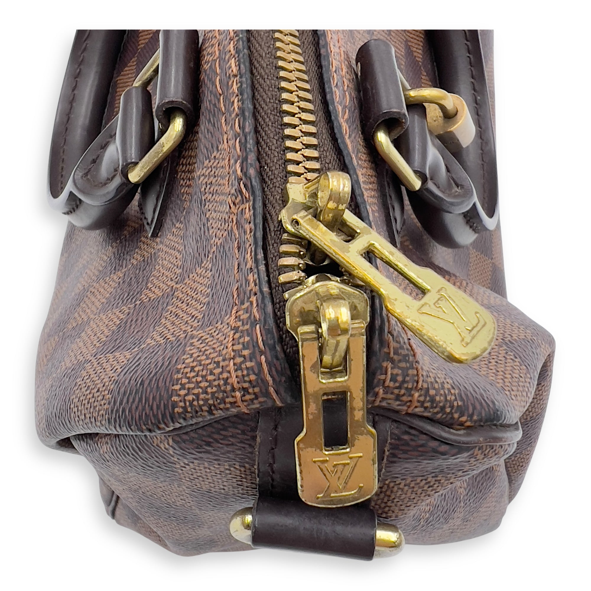Speedy Bandouliere Top Handle Bag 25 Brown in Coated Canvas, Gold hardware - Image 11