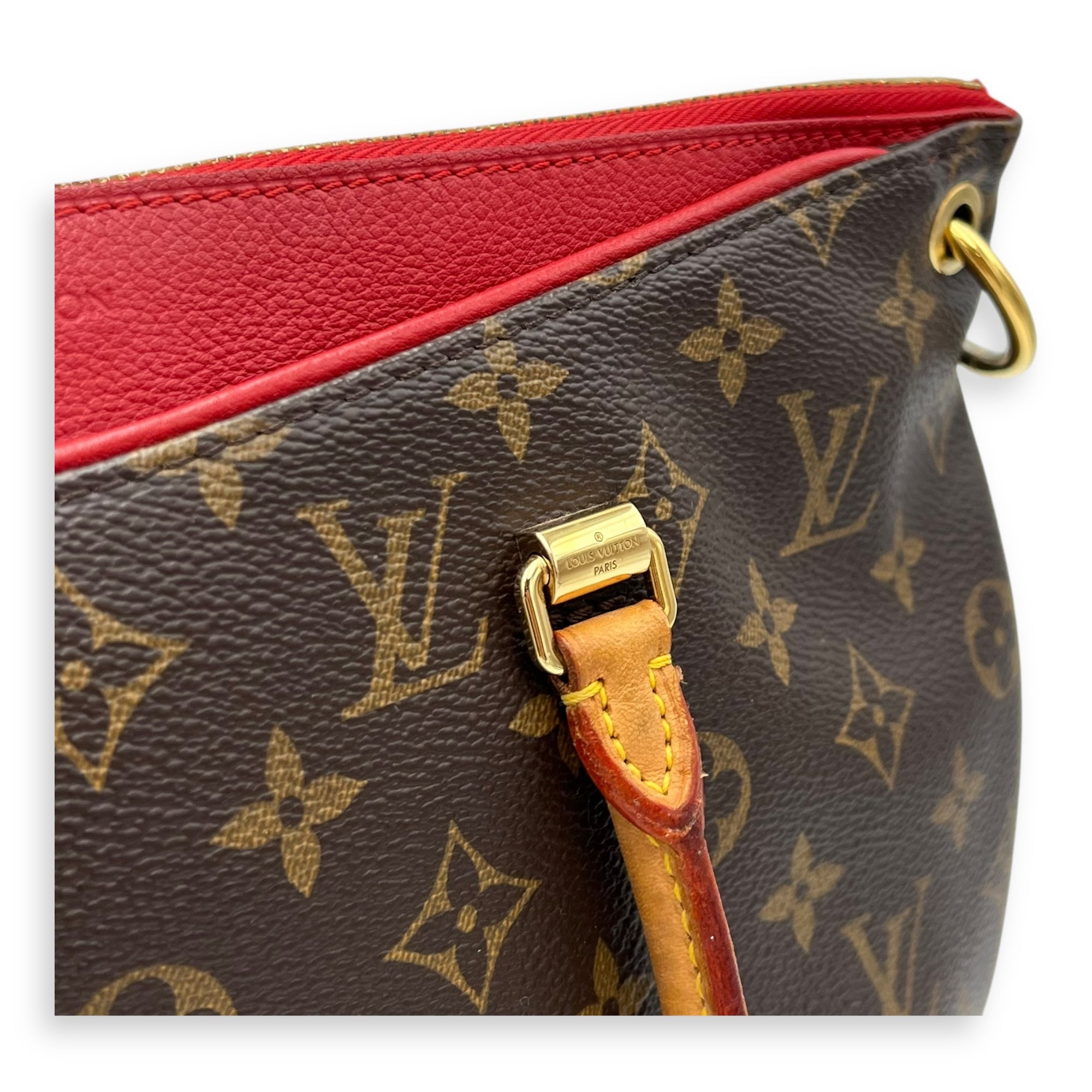 Pallas Top Handle Bag Brown in Monogram Coated Canvas, Gold hardware - Image 10