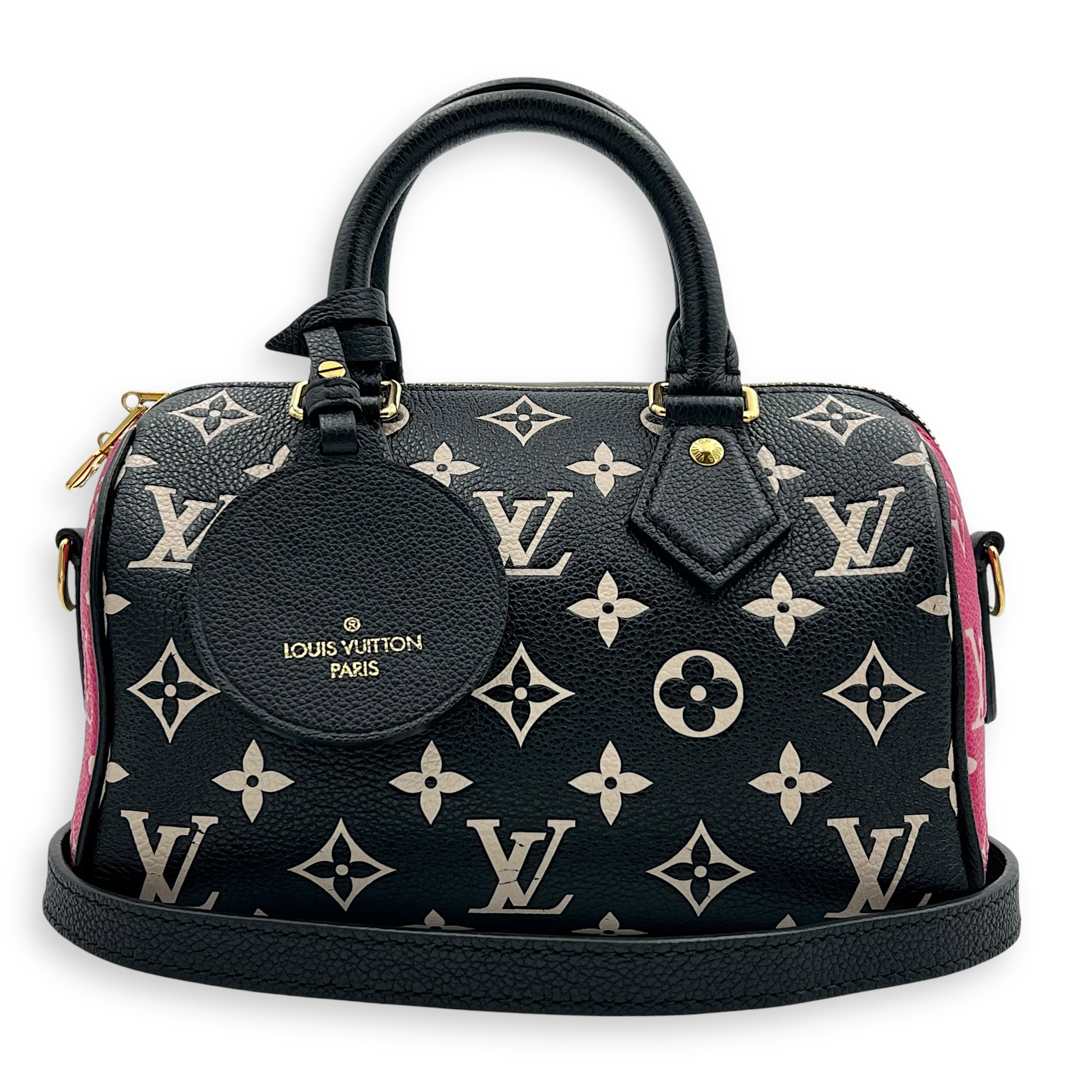 Speedy Top Handle Bag Multi-colour in Calfskin, Gold hardware - Image 10