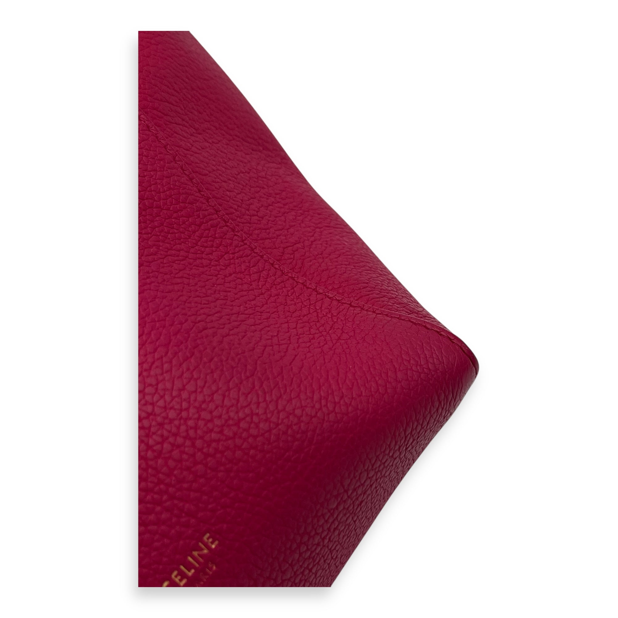 Sangle Small Pink Shoulder Bag in Calfskin, Gold hardware - Image 11