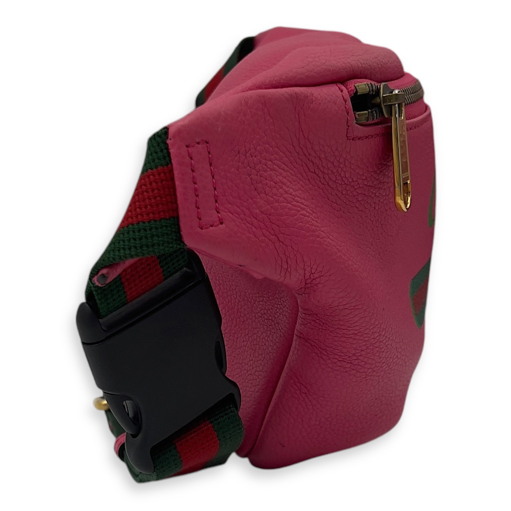 Logo Belt Bag Pink in Calfskin, Silver hardware - Image 5