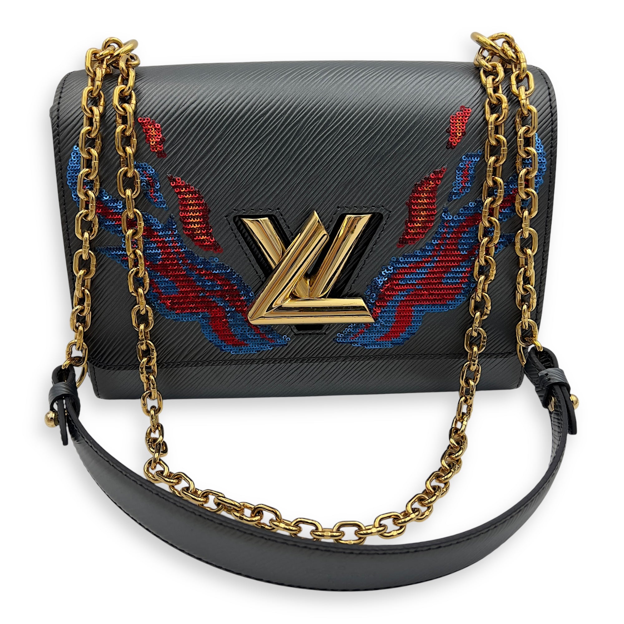 Twist Shoulder Bag MM Black in Epi Leather, Gold hardware - Image 9