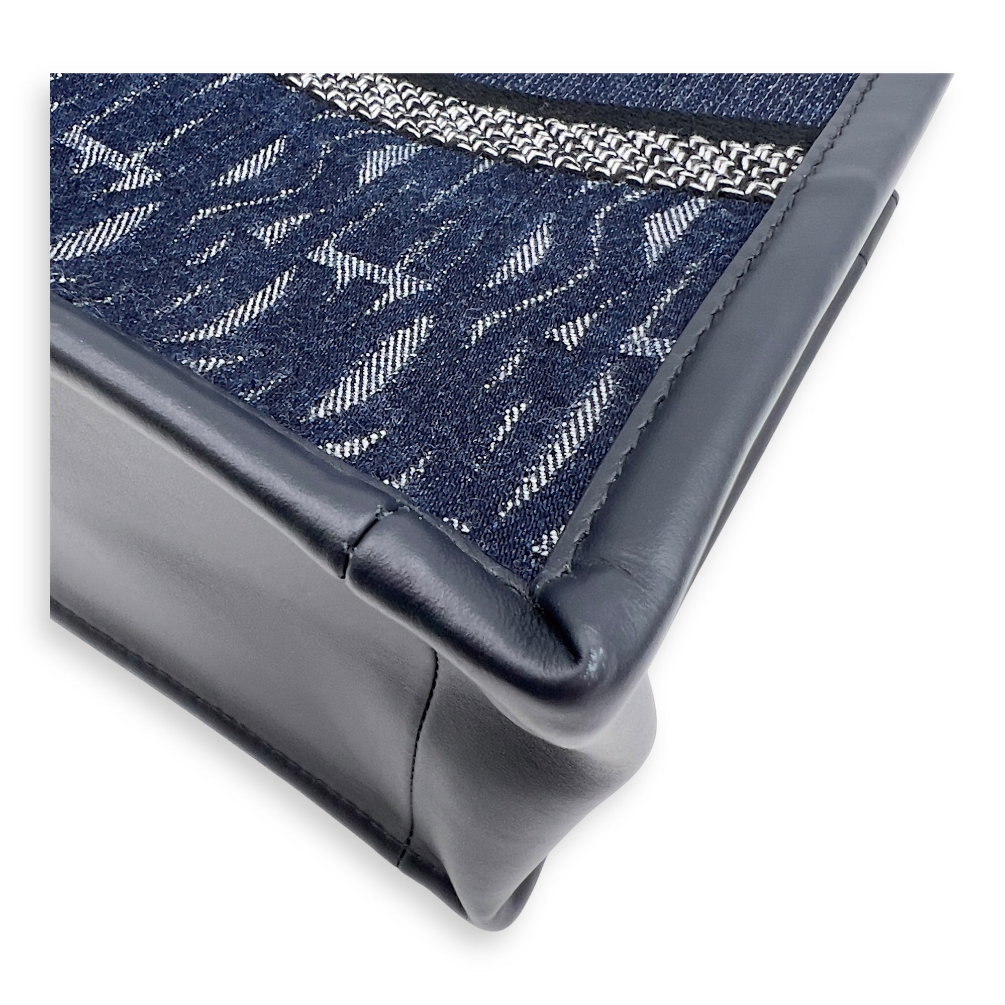 Book Tote Small Blue Top Handle Bag in Denim - Image 11