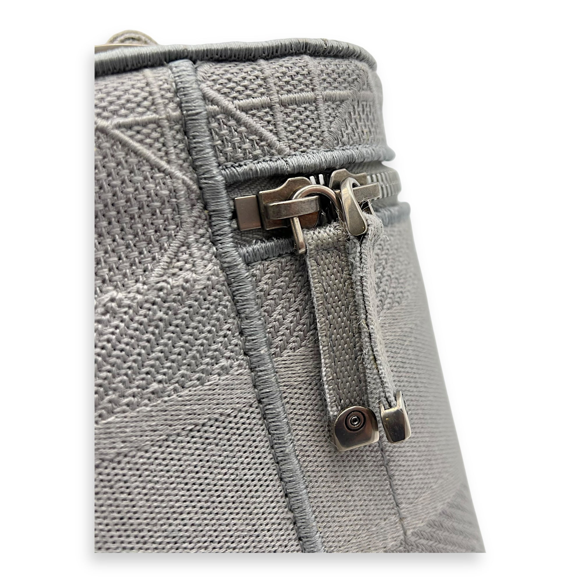 D-Lite Vanity Top Handle Bag Grey in Canvas, Silver hardware - Image 11