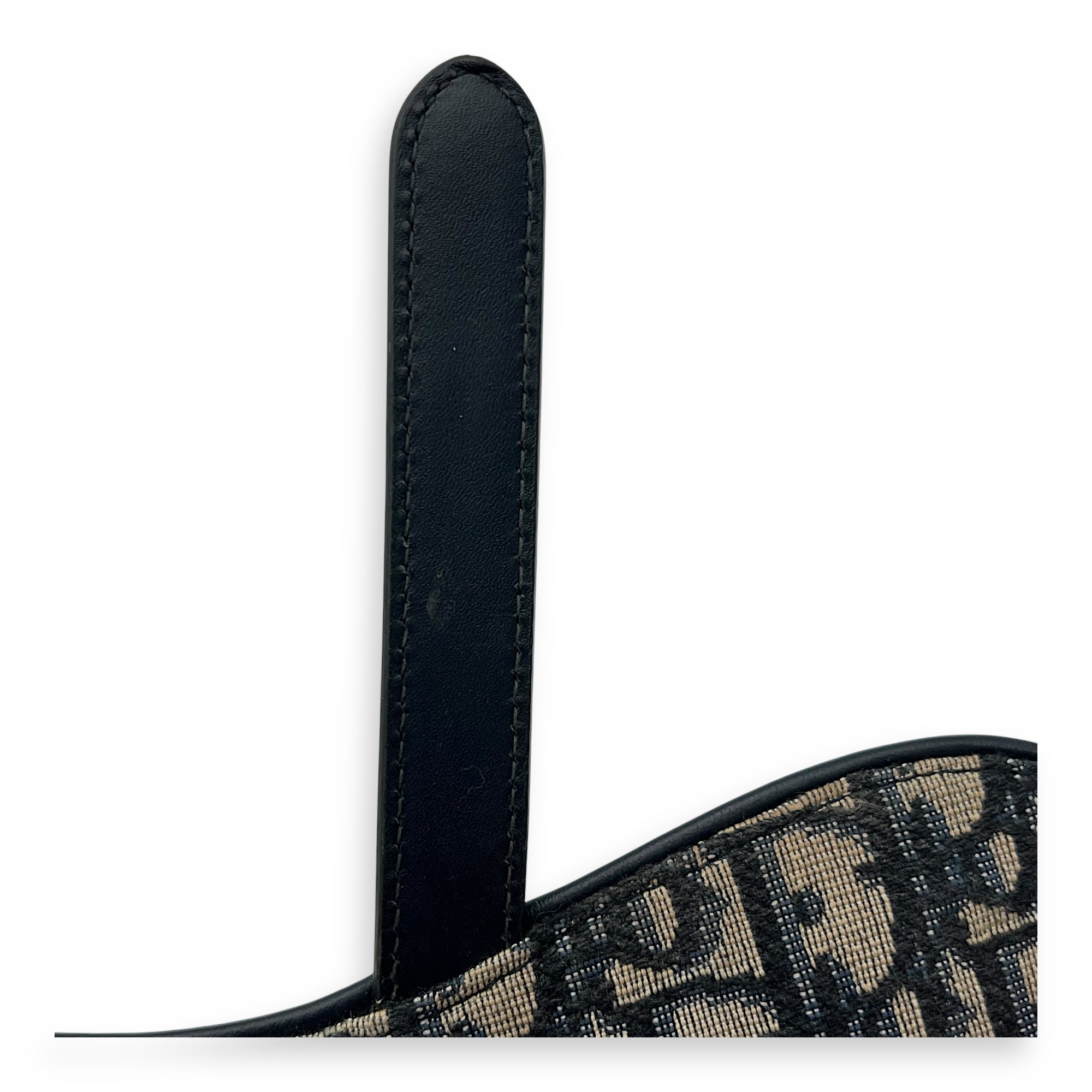 Saddle Shoulder Bag Blue in Jacquard, Gold hardware - Image 11