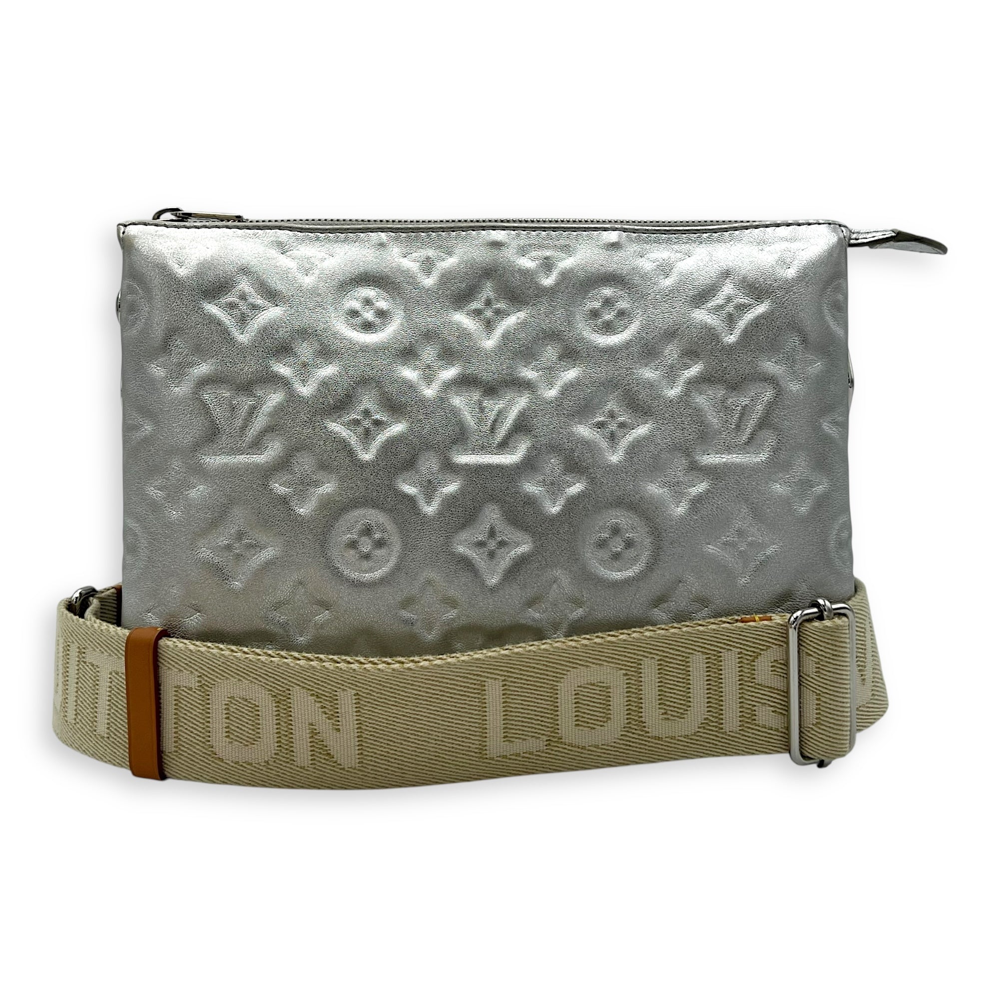 Coussin PM Silver Shoulder Bag in Lambskin, Silver hardware - Image 13