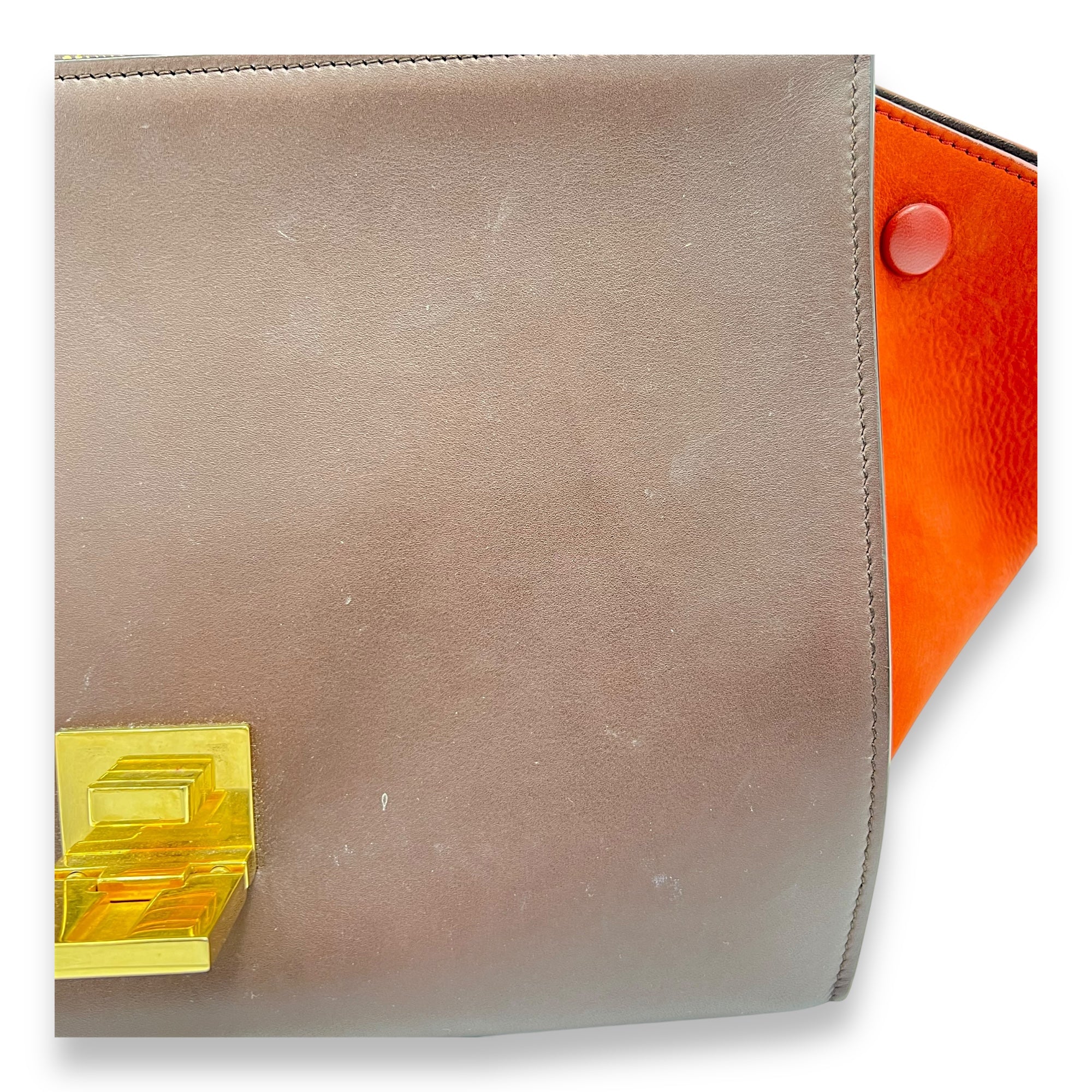 Trapeze Top Handle Bag Red in Calfskin, Gold hardware - Image 13